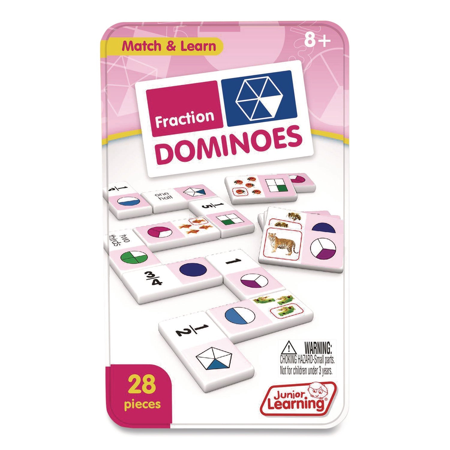 Junior Learning Inc® Fraction Dominoes, Ages 8 to 12 - Bloom Skins