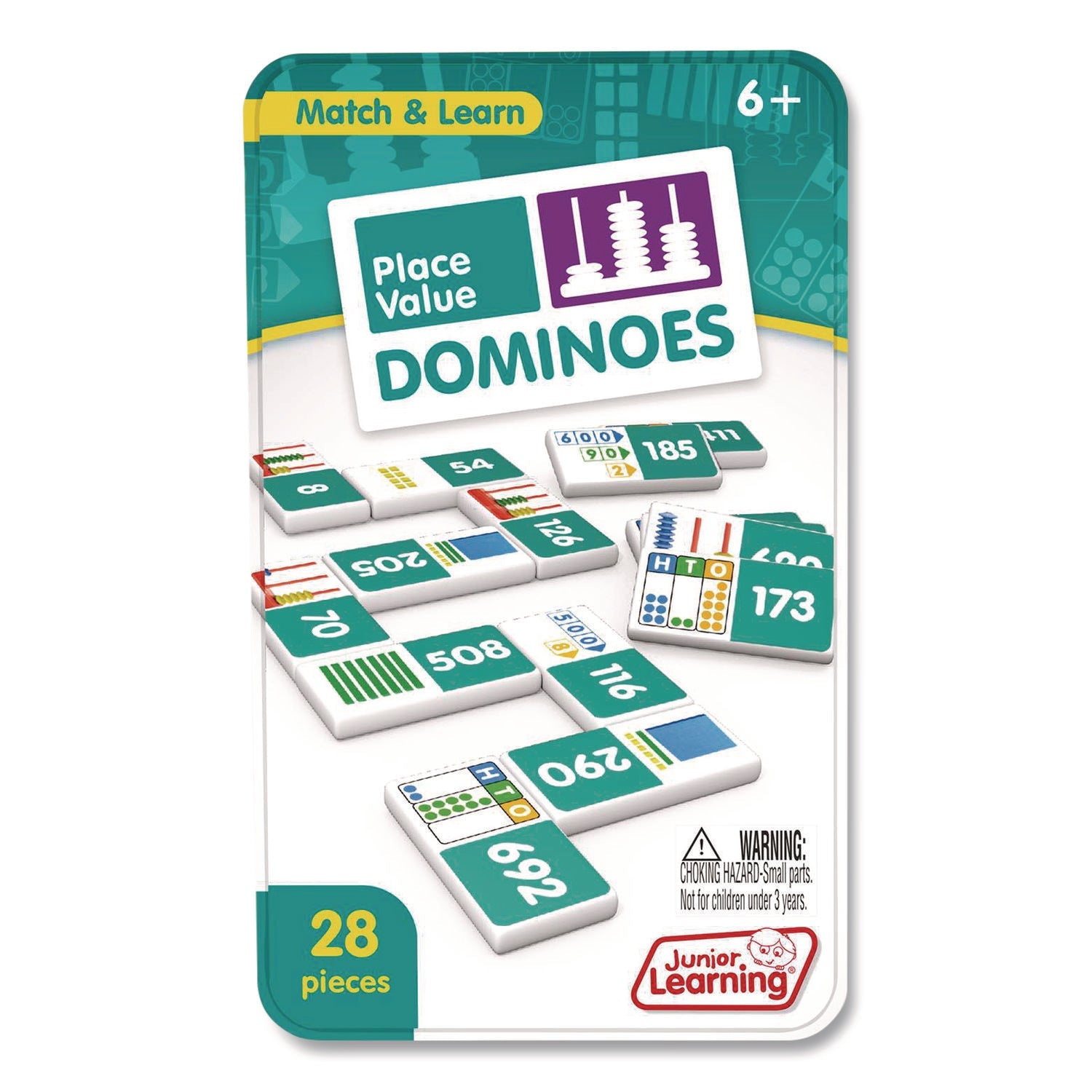 Junior Learning Inc® Place Value Dominoes, Ages 6 to 12 - Bloom Skins