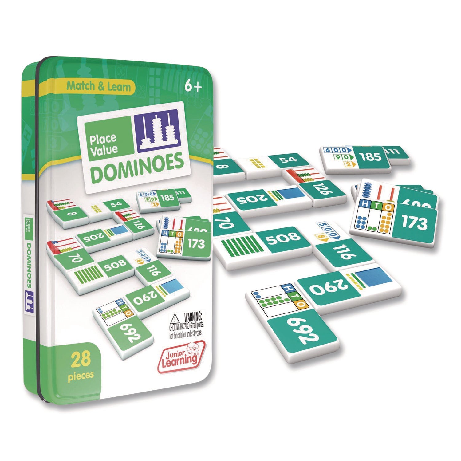 Junior Learning Inc® Place Value Dominoes, Ages 6 to 12 - Bloom Skins