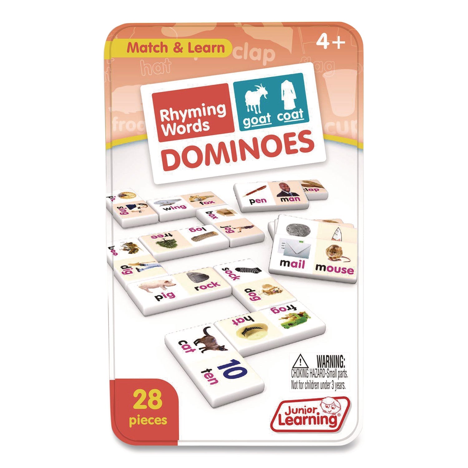 Junior Learning Inc® Rhyming Words Dominoes, Ages 4 to 10 - Bloom Skins
