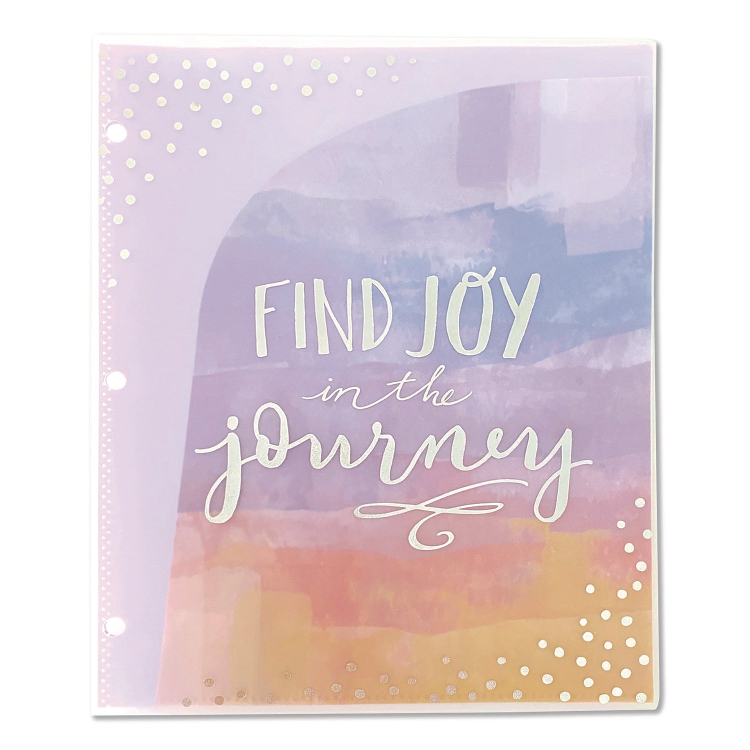 Carolina Pad® Silver Lining Glossy 3-Hole Punched 6-Pocket Folder, 11 x 8.5, Assorted - Bloom Skins