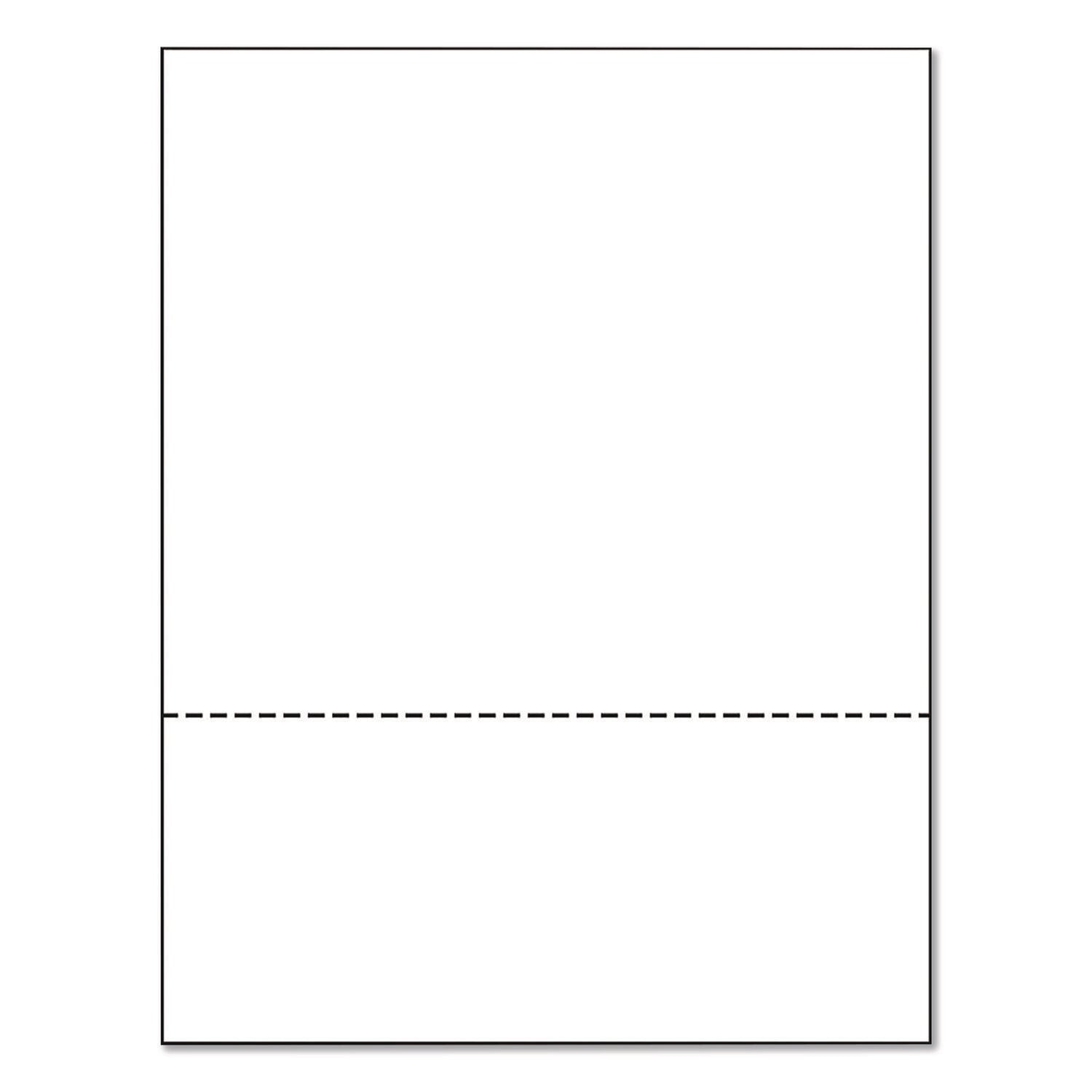 PrintWorks® Professional Perforated Paper, 92 Bright, Perforated 3.66" from Bottom, 8.5 x 11, White, 500 Sheets/Ream, 5 Reams/Carton - Bloom Skins