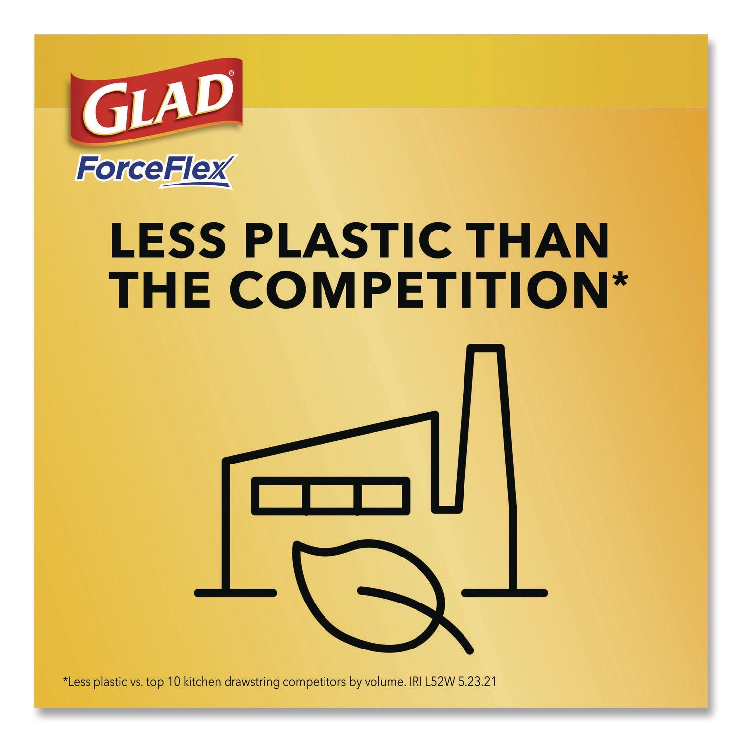 Glad® ForceFlex Tall Kitchen Drawstring Trash Bags, Drawstring, 13 gal, Fresh Clean Scent, 10.19 x 9.81, Gray, 110/Roll, 3/Carton - Bloom Skins