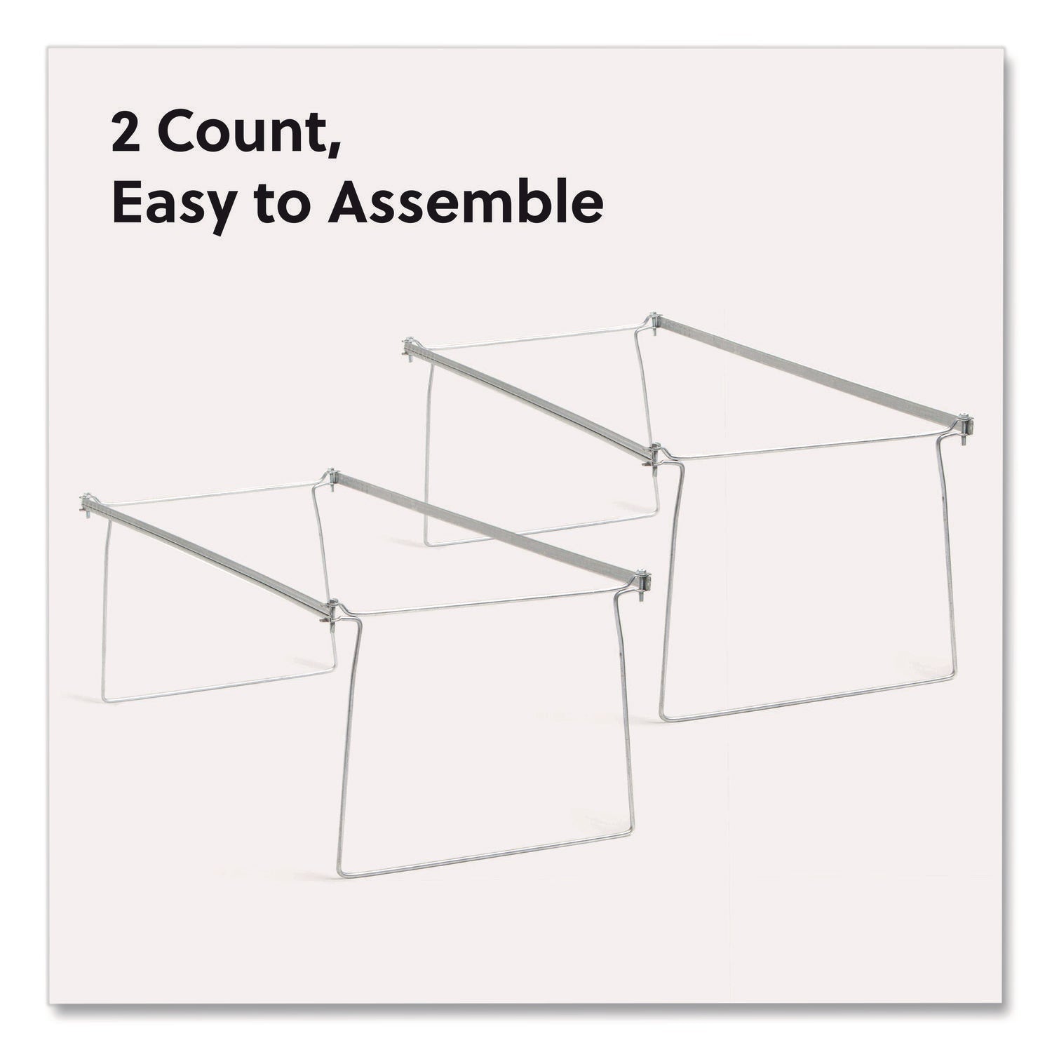 Smead Steel Hanging Folder Drawer Frame, 1 Section, Letter Size, 23" to 27" Long, Gray, 2/Pack