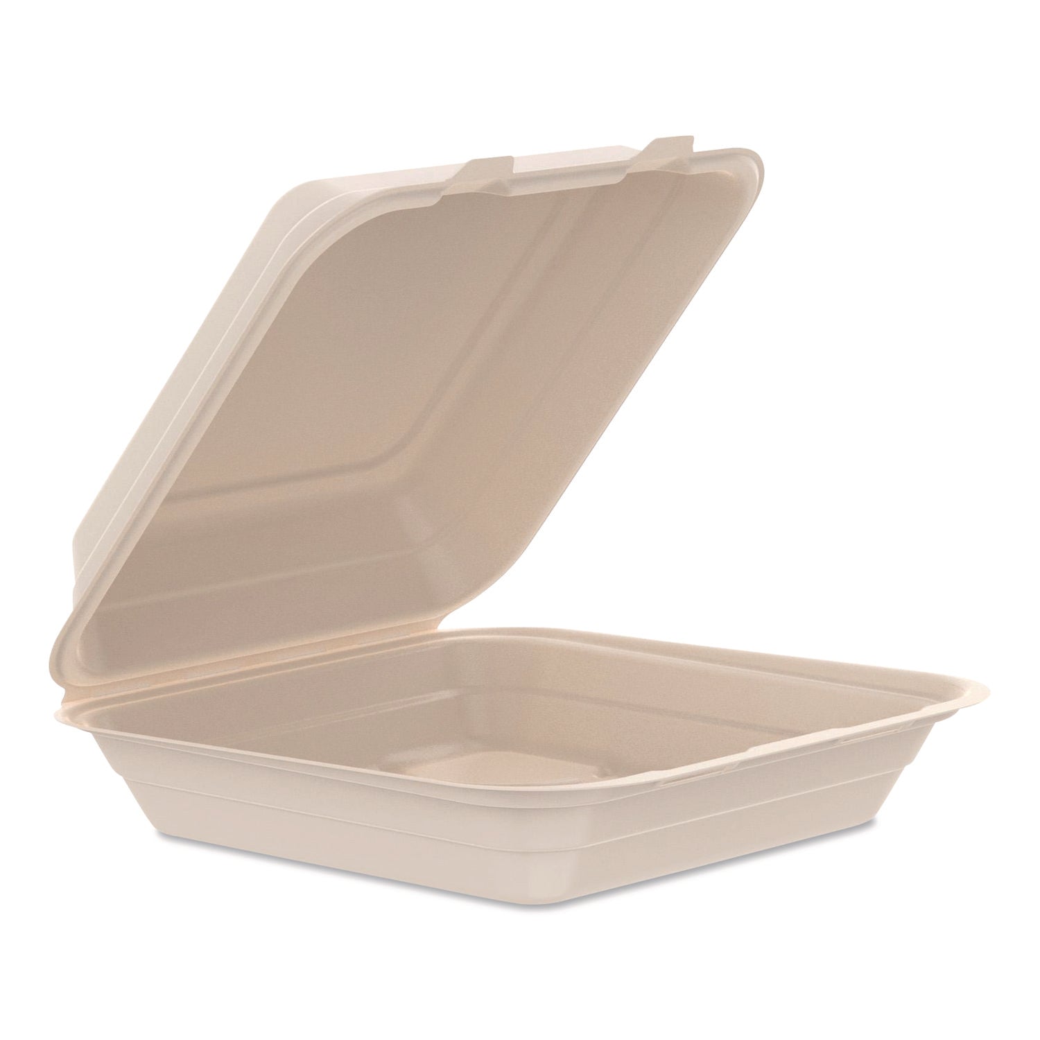 Dart® Compostable Molded Fiber Hinged Trays, ProPlanet Seal, 9.14 x 9 x 2.98, Natural, 200/Carton - Bloom Skins