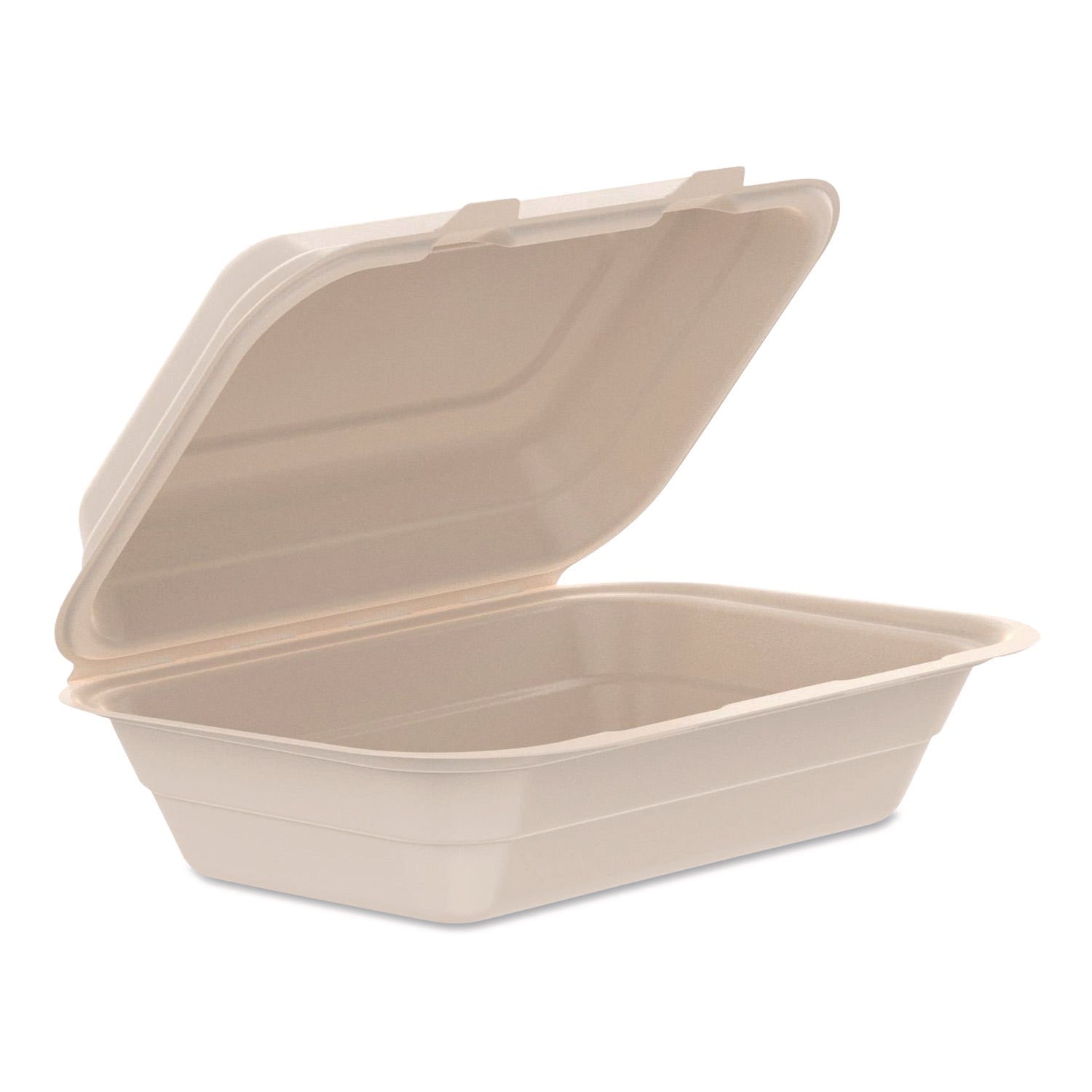 Dart® Compostable Molded Fiber Hinged Trays, ProPlanet Seal, 6.41 x 9.22 x 3, Natural, 200/Carton - Bloom Skins