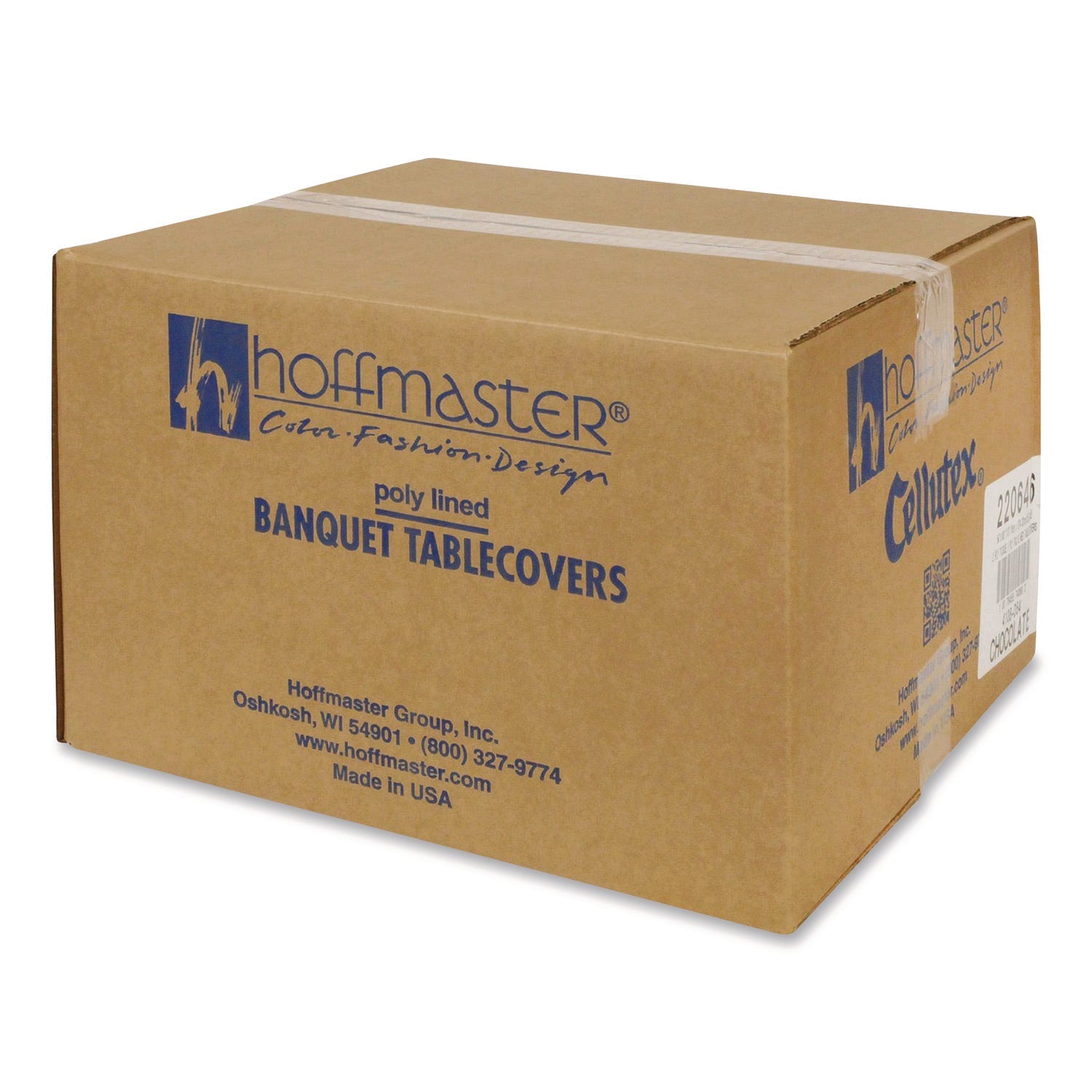 Hoffmaster® Cellutex Table Covers, 54" x 108", Chocolate Brown, 25/Carton - Bloom Skins