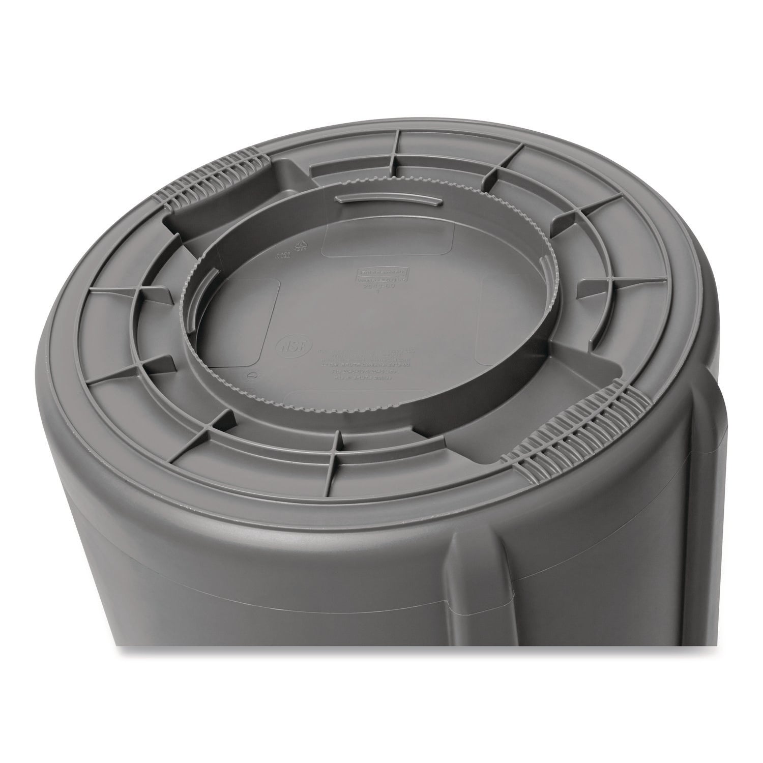Rubbermaid® Commercial Brute Container, 44 gal, Plastic, White - Bloom Skins