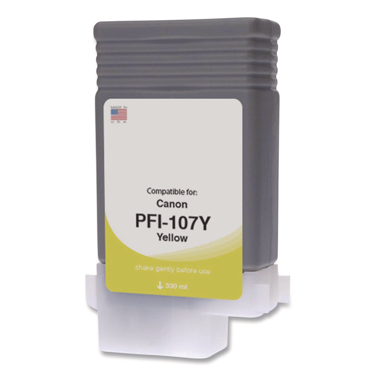 Innovera® Compatible Yellow Ink, Replacement for PFI-107 (6708B001AA), 130 mL - Bloom Skins