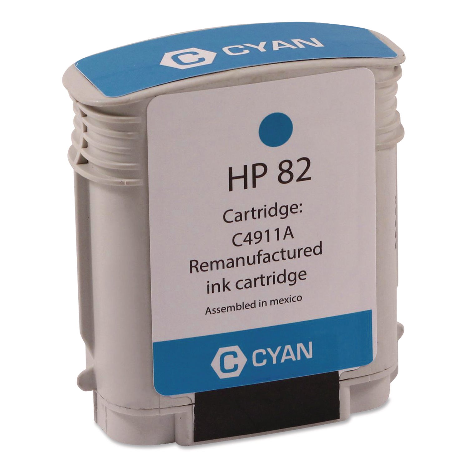 Innovera® Remanufactured Cyan High-Yield Ink, Replacement for 82 (C4911A), 69 mL - Bloom Skins