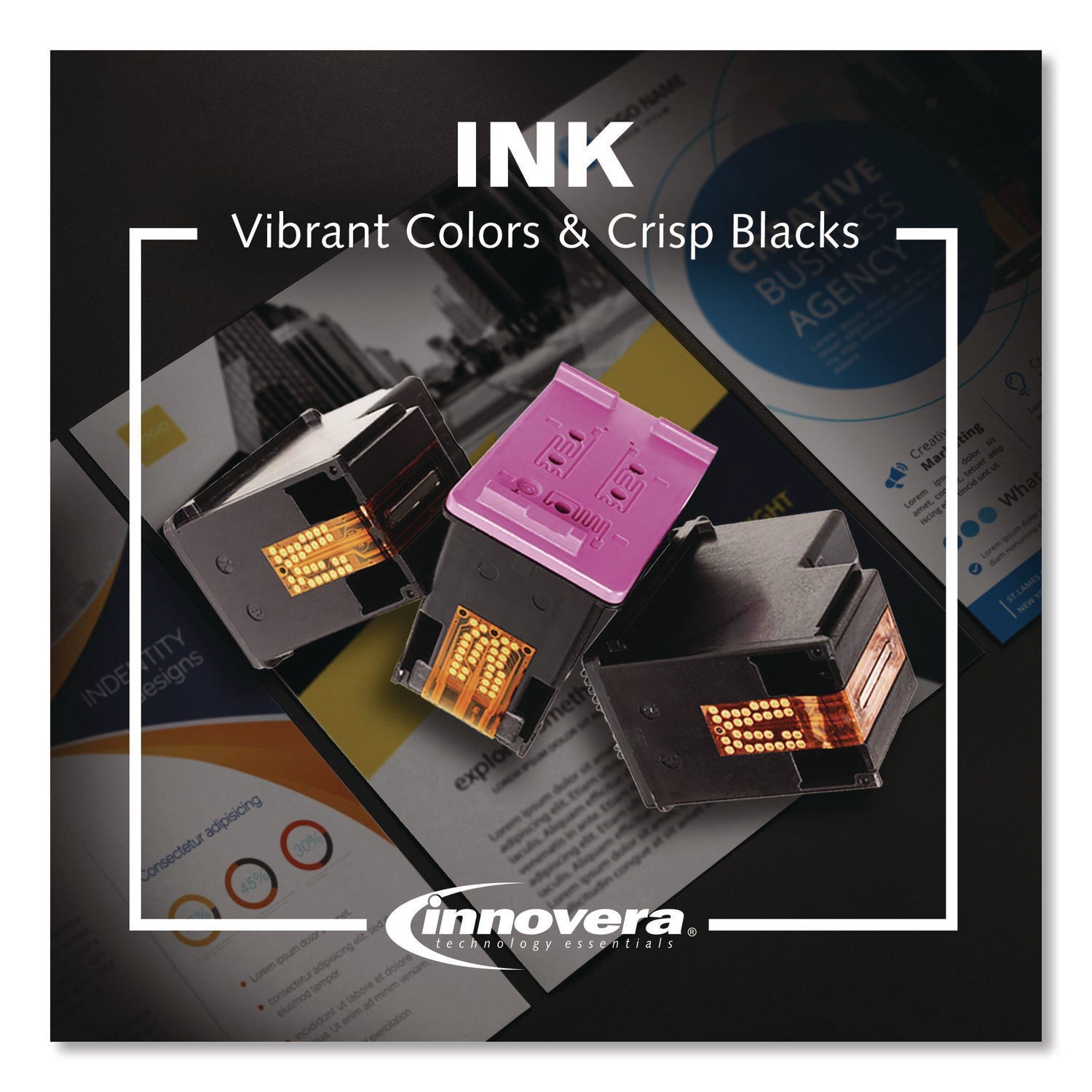 Innovera® Compatible Cyan Ink, Replacement for 728 (F9K17A), 300 mL - Bloom Skins
