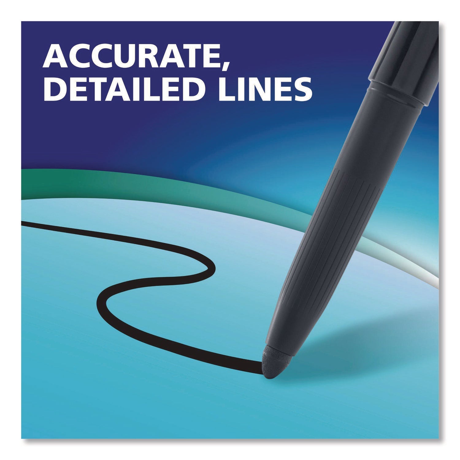 EXPO® Wet Erase Marker, Fine Bullet Tip, Black, 12/Pack - Bloom Skins