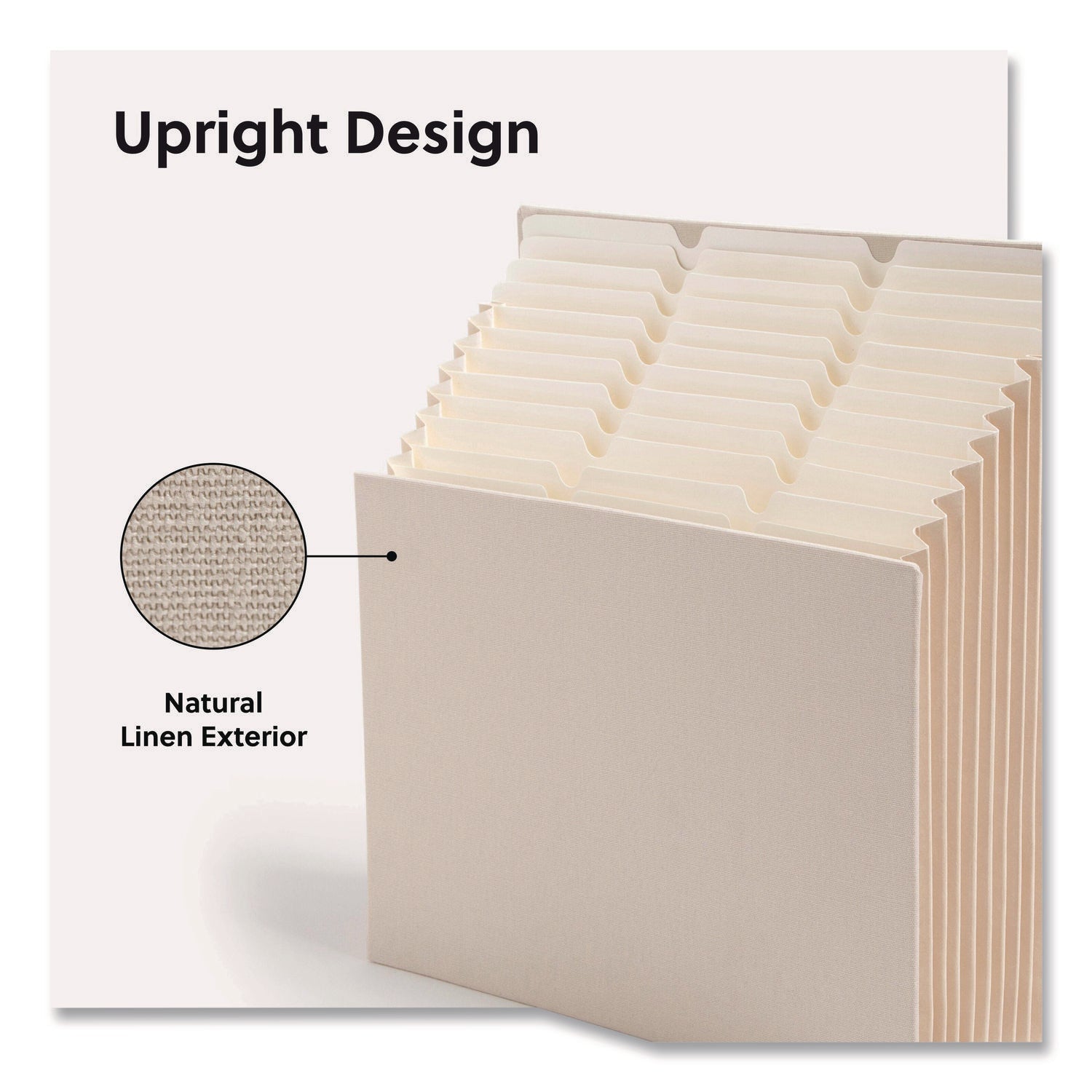 Smead Stadium File, 10.5" Expansion, 12 Sections, 1/3-Cut Tabs, Letter Size, Beige