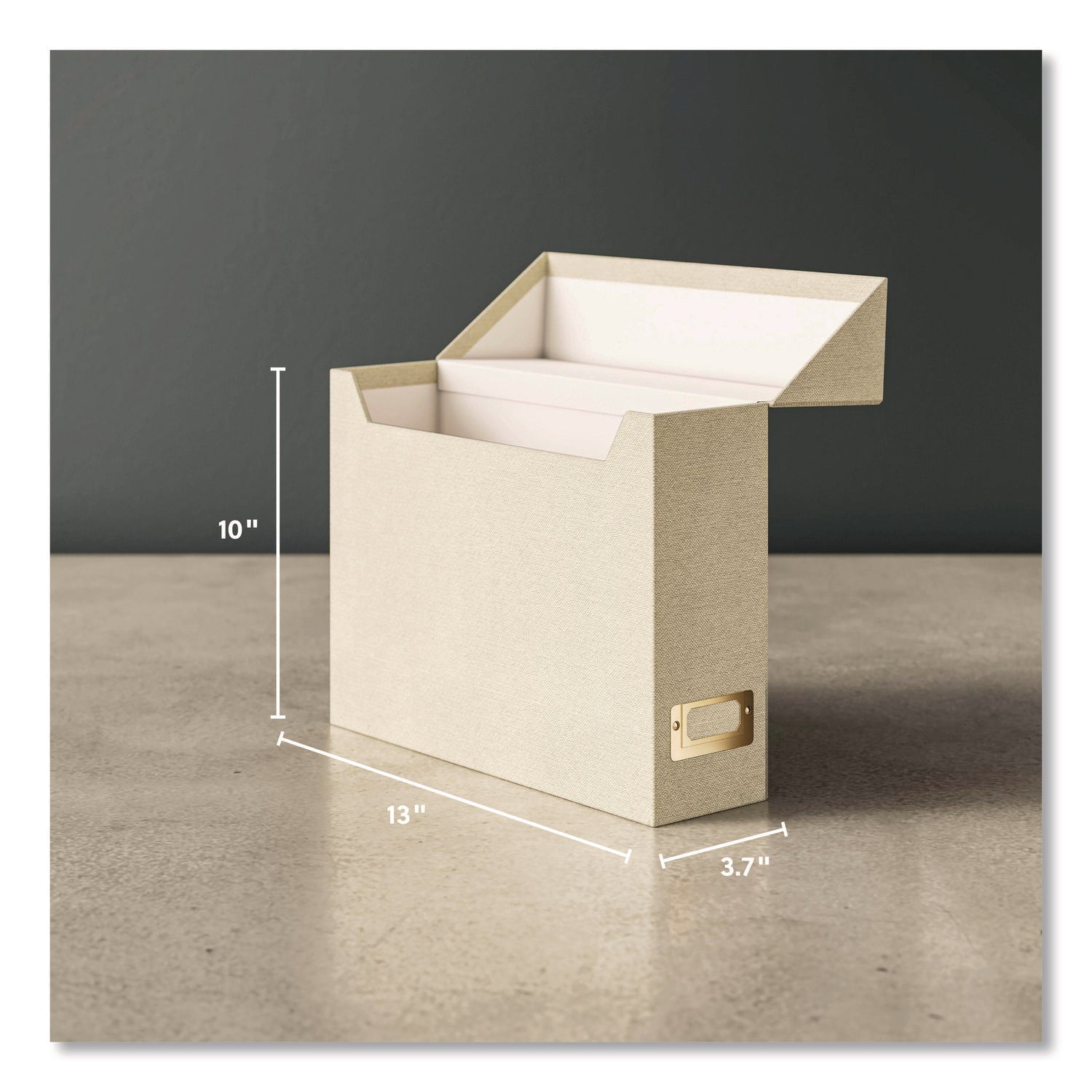 Smead Flip Top Box, Letter Files, 13 x 3.7 x 10, Beige