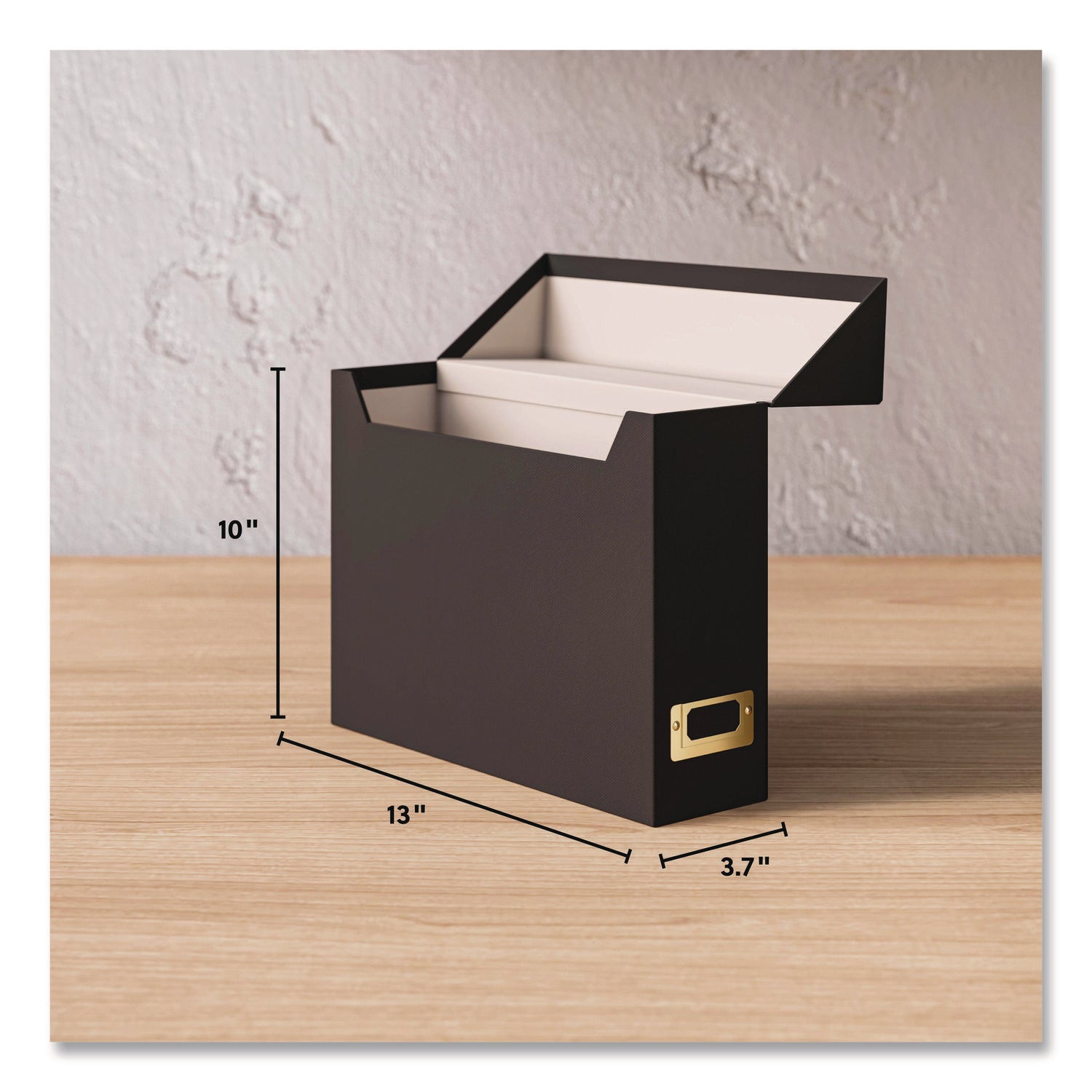 Smead Flip Top File Box, Letter Files, 13 x 3.7 x 10, Charcoal