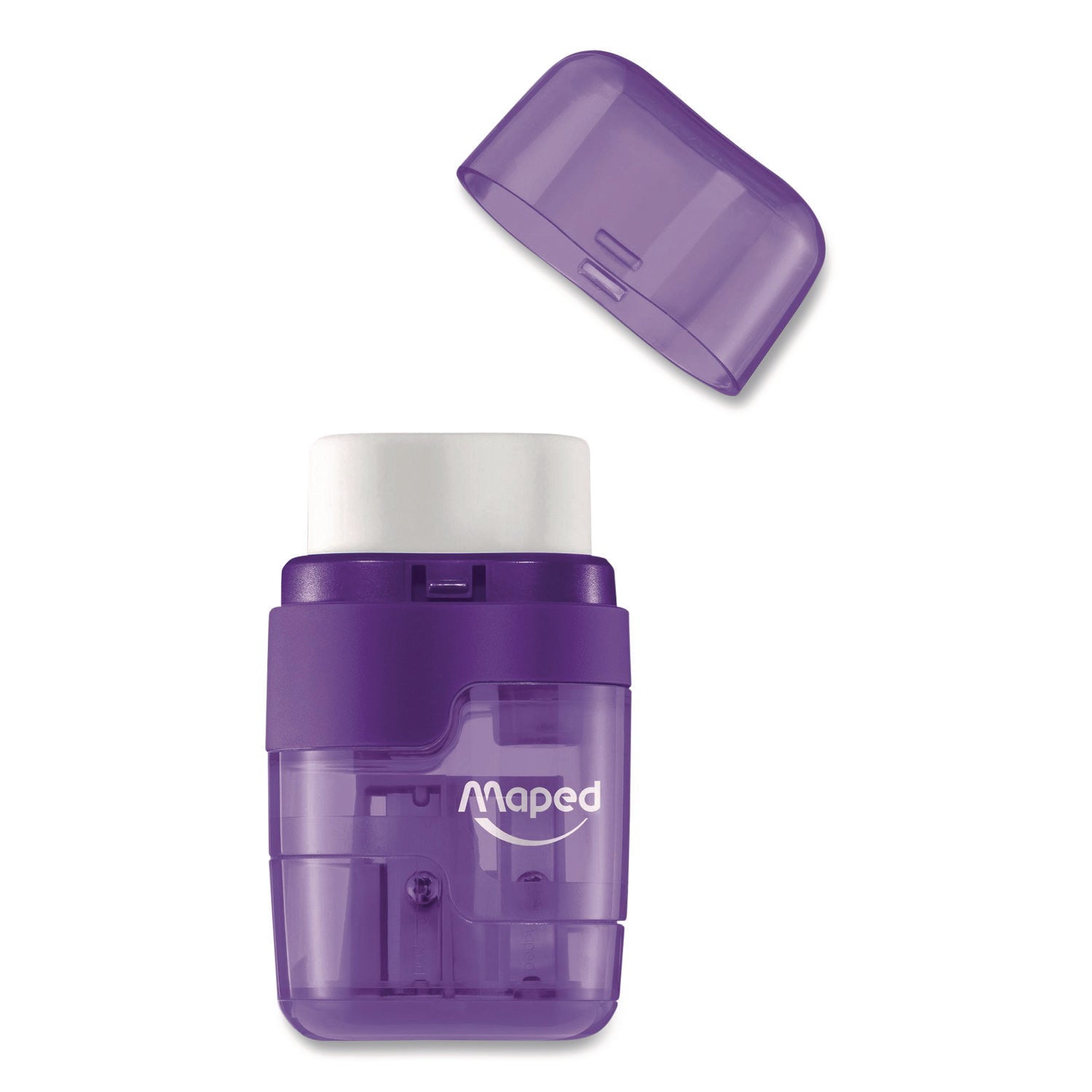 Maped Helix DUO 2-Hole Canister Pencil Sharpener/Eraser Combo, 3.74 x 1.08 x 4.92, Randomly Assorted Colors - Bloom Skins