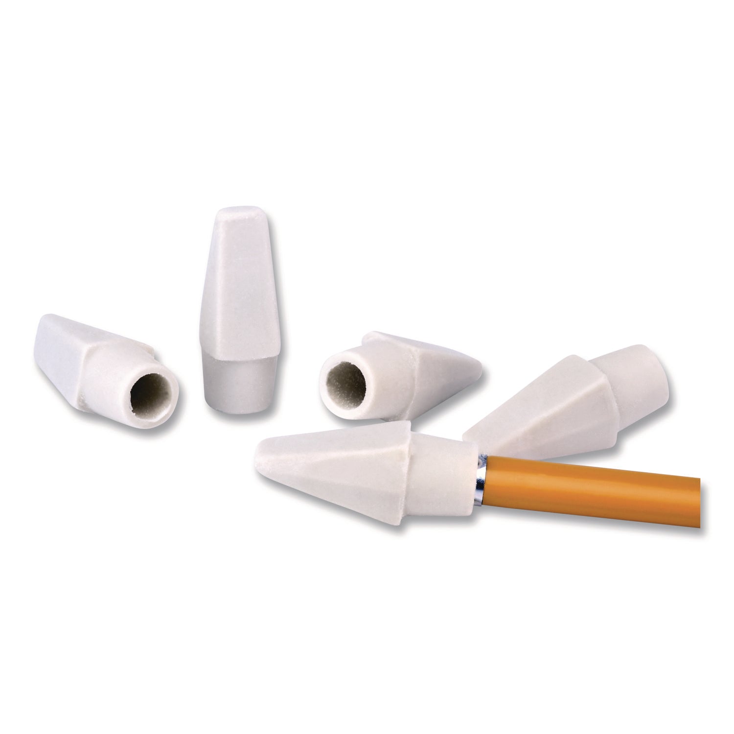 Maped Helix Professional Hi-Polymer Oversized Pencil Cap Erasers, For Pencil Marks, White, 10/Pack - Bloom Skins