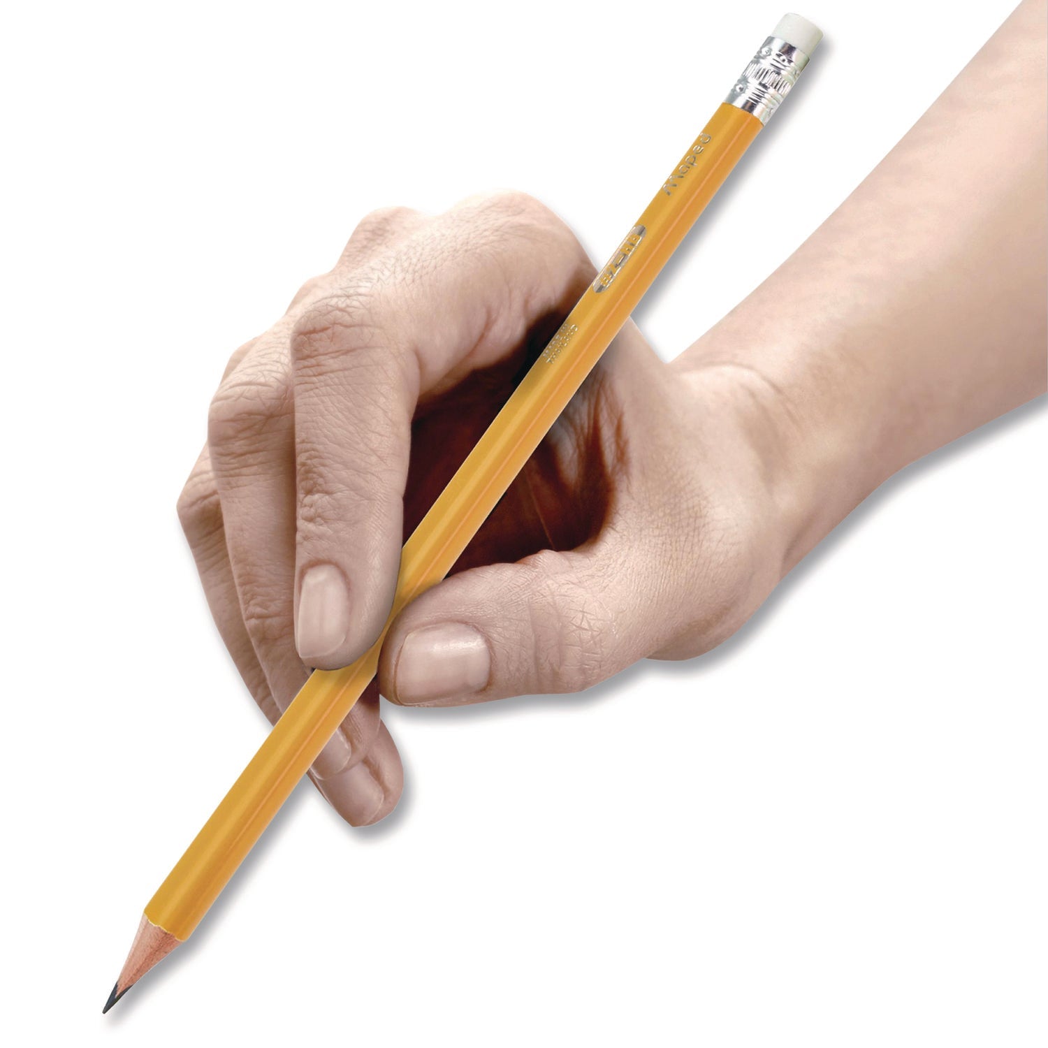 Maped Helix Essentials Triangular Pre-Sharpened Pencils, HB (#2), Black Lead, Yellow Barrel, 144/Box - Bloom Skins