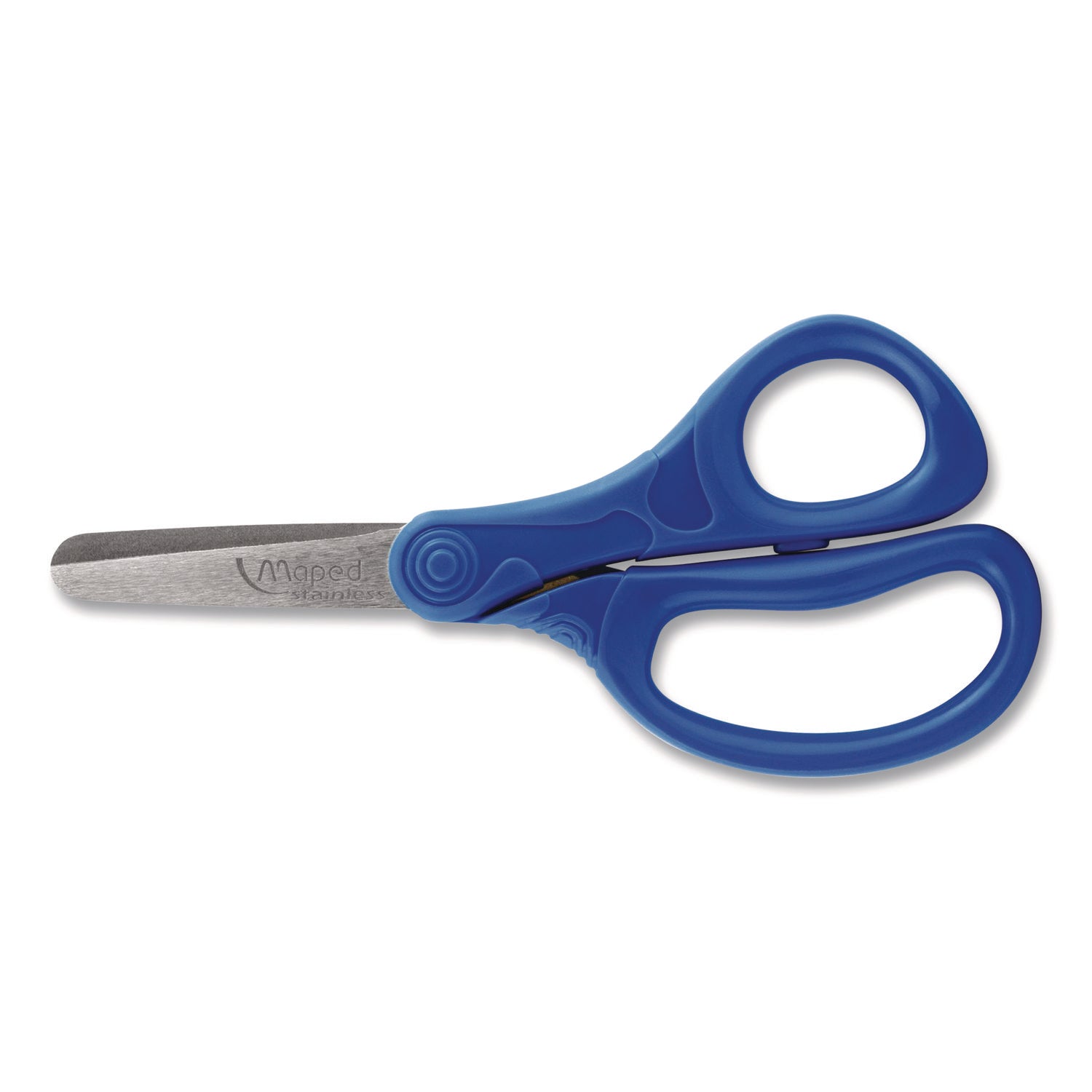 Maped Helix Essential Blunt School Scissors School Pack, Rounded Tip, 5.35" Long, 2" Cut Length, Straight Assorted Handle, Dozen - Bloom Skins