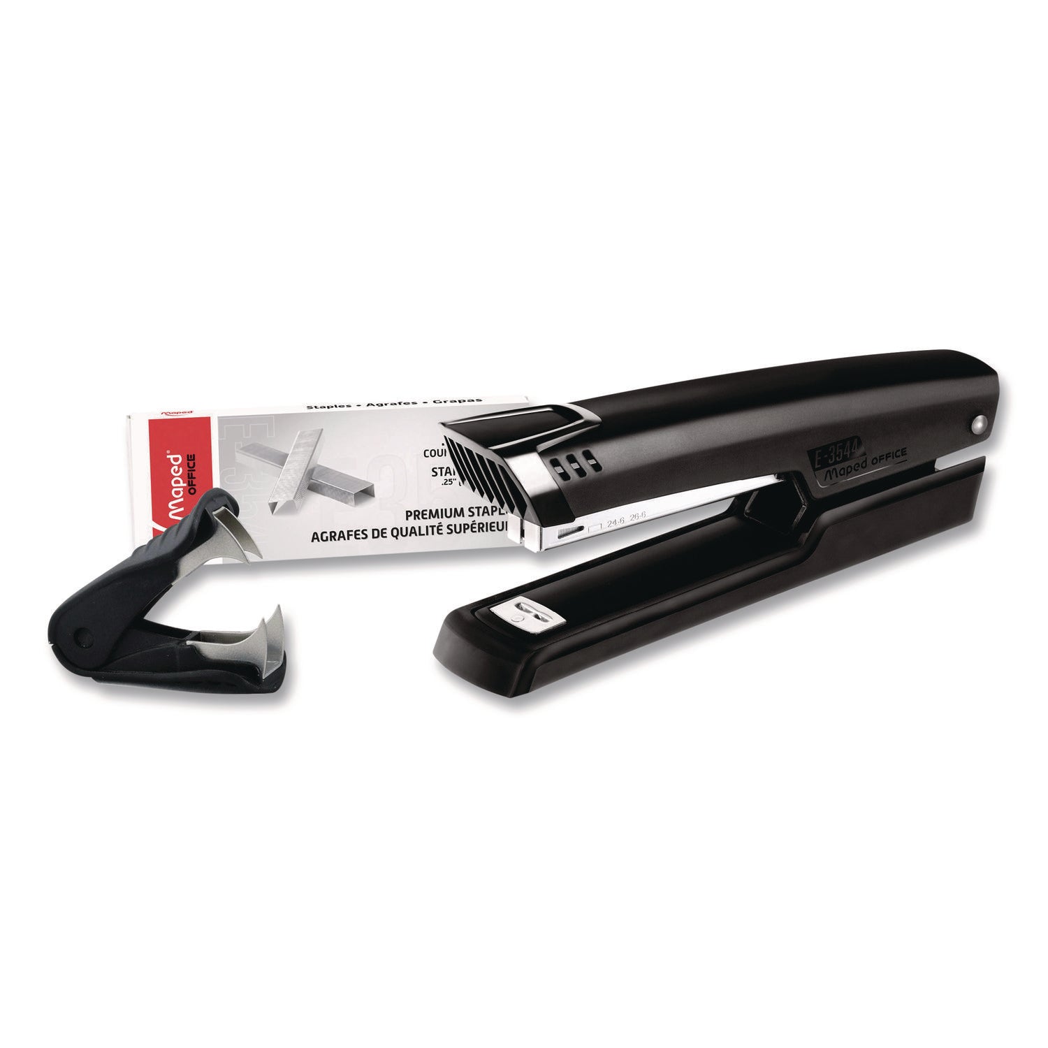 Maped Helix Essentials Metal Full Strip Stapler and Remover Combo, 25 Sheet Capacity, Black - Bloom Skins