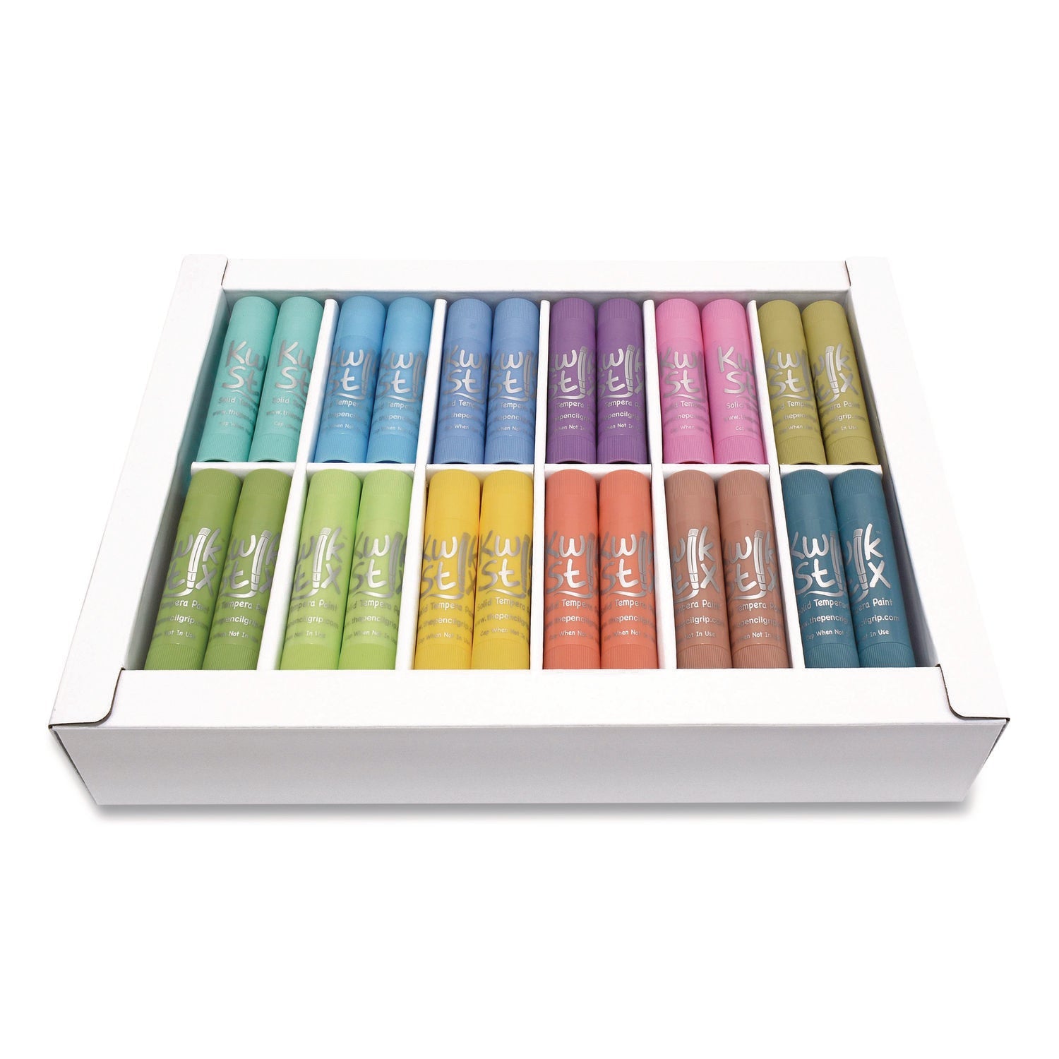 TPG Creations™ Kwik Stix Tempera Paint Set, 12 Assorted Colors, 72 Paint Sticks/Pack, 3 Packs/Carton - Bloom Skins