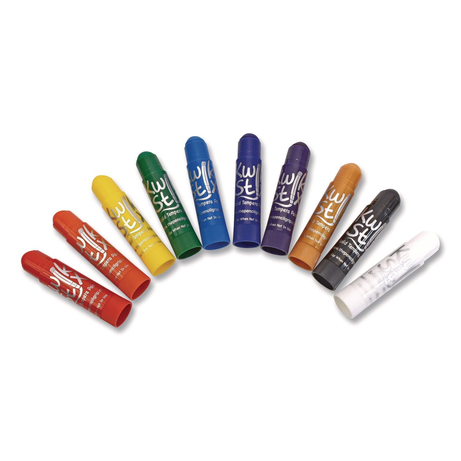 TPG Creations™ Kwik Stix Tempera Paint Set, 10 Assorted Colors, 10 Paint Sticks/Pack, 12 Packs/Carton - Bloom Skins