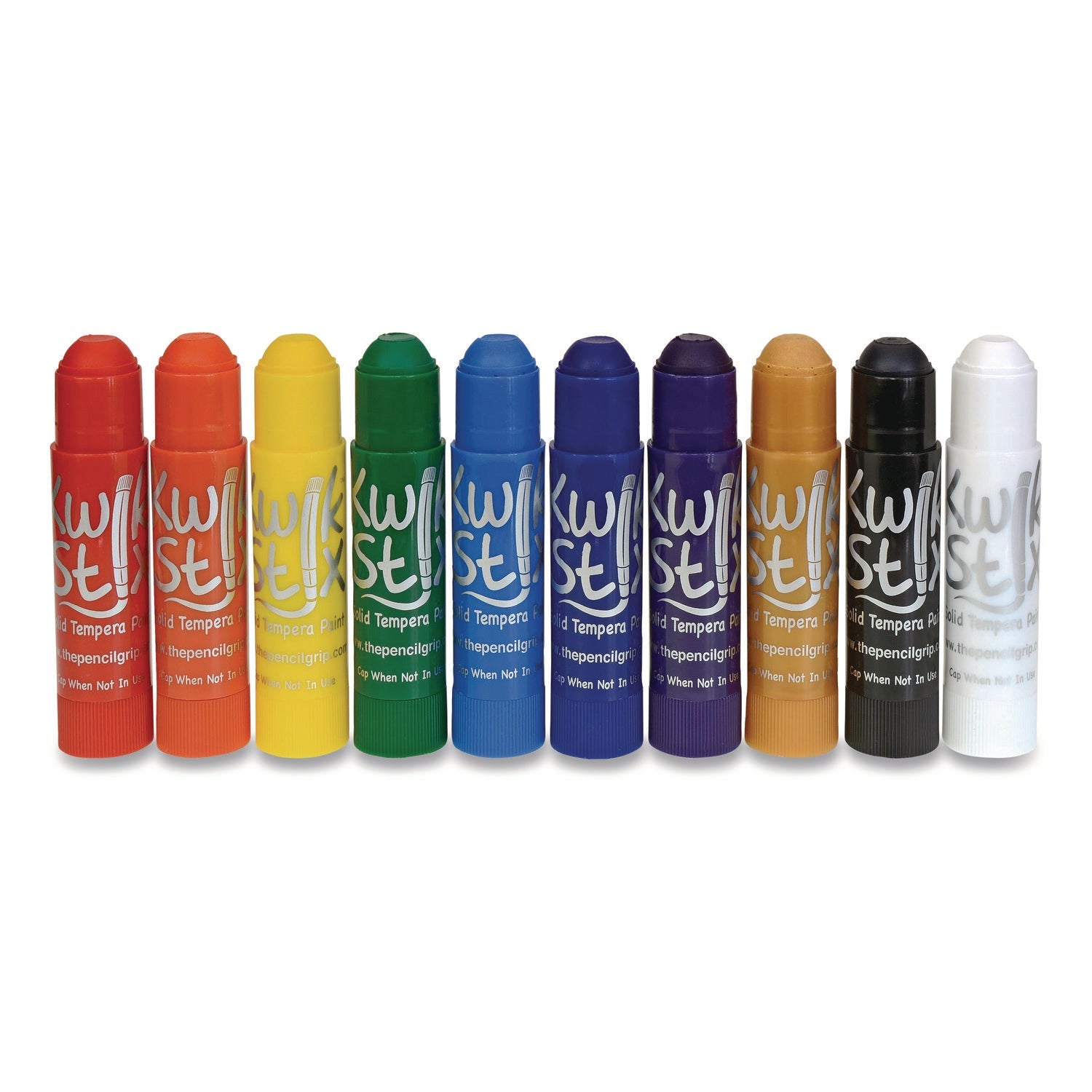TPG Creations™ Kwik Stix Tempera Paint Set, 10 Assorted Colors, 10 Paint Sticks/Pack, 12 Packs/Carton - Bloom Skins