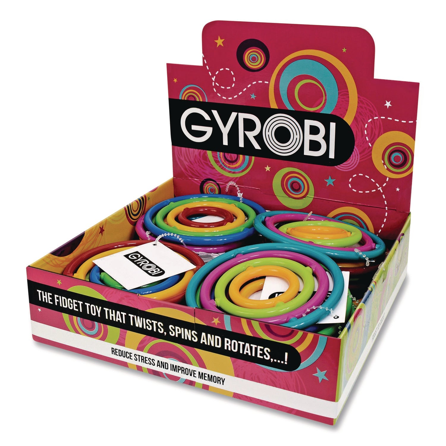 TPG Creations™ Gyrobi Fidget Toy, Small, Assorted Colors, 24/Carton - Bloom Skins