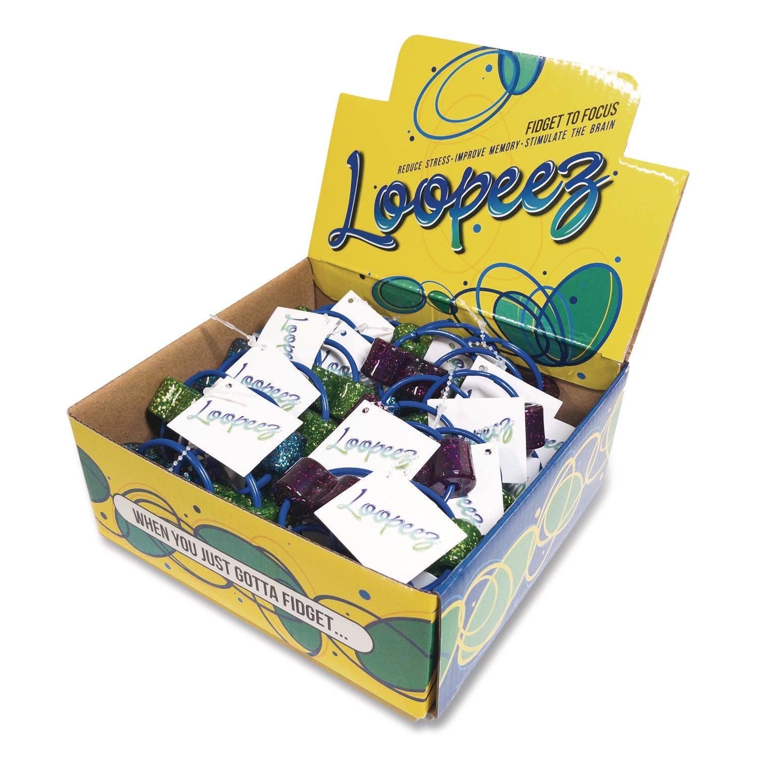 TPG Creations™ Loopeez Fidget Toy, Small, Assorted Colors, 24/Carton - Bloom Skins
