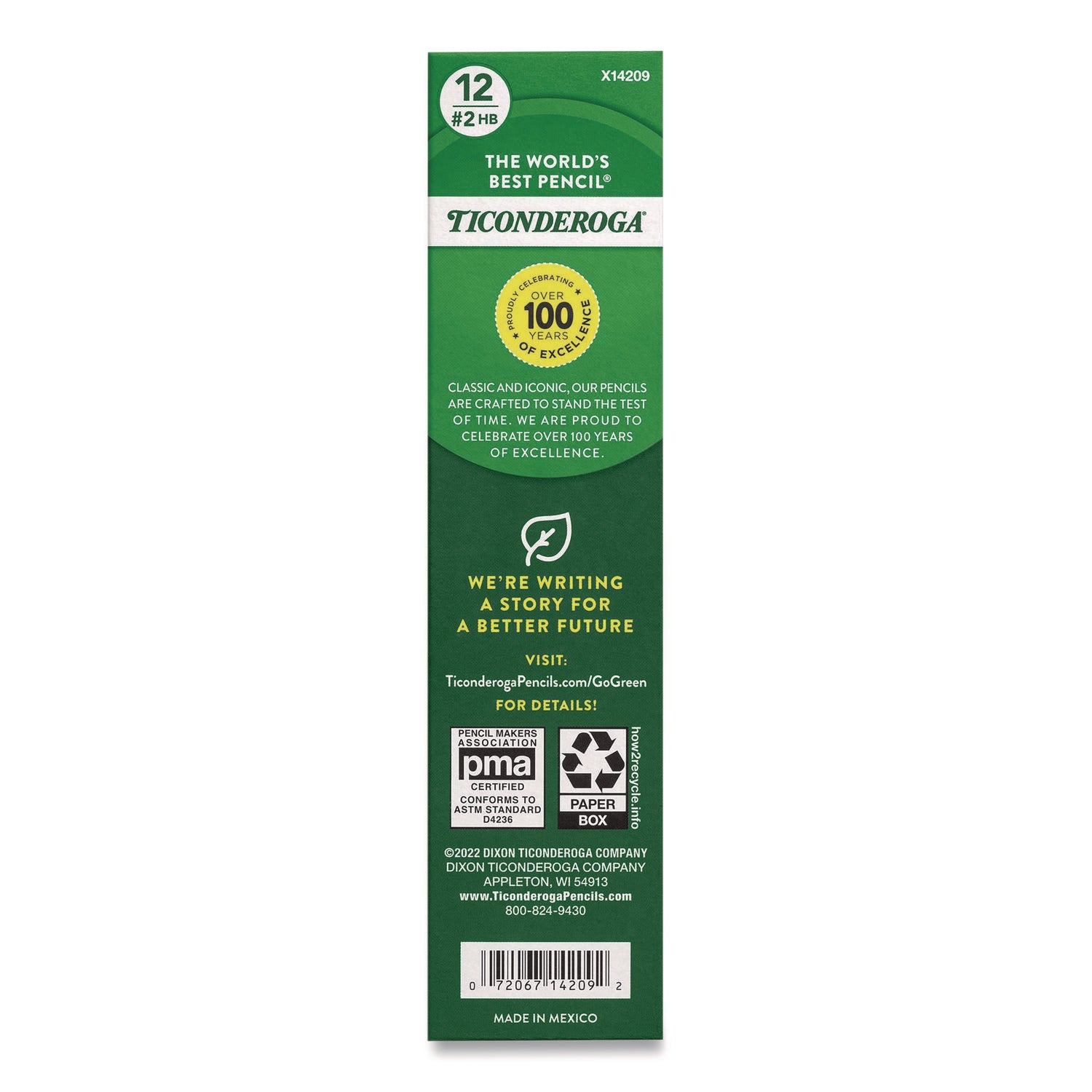 Ticonderoga® Erasable Colored Pencils, 2.6 mm, 2B (#2), Blue Lead, Blue Barrel, 12/Pack - Bloom Skins