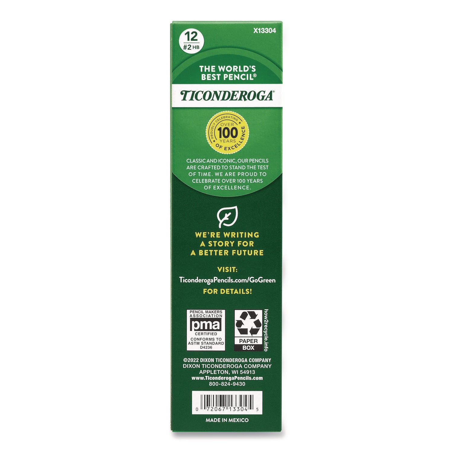Dixon® Ticonderoga Laddie Woodcase Pencil with Microban, HB (#2), Black Lead, Yellow Barrel, 12/Pack - Bloom Skins