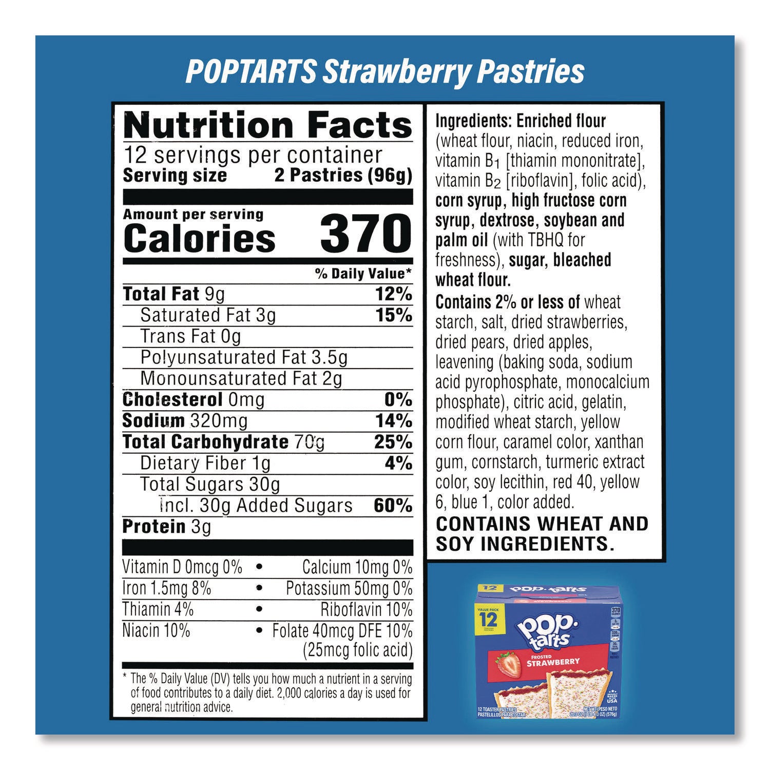 Snack Box Pros Red Bull Energy Drink and Pop Tart Combo Pack,(24) 12oz Cans,(24) Frosted Strawberry/(24) Frosted Brown Sugar Cinnamon/Bundle