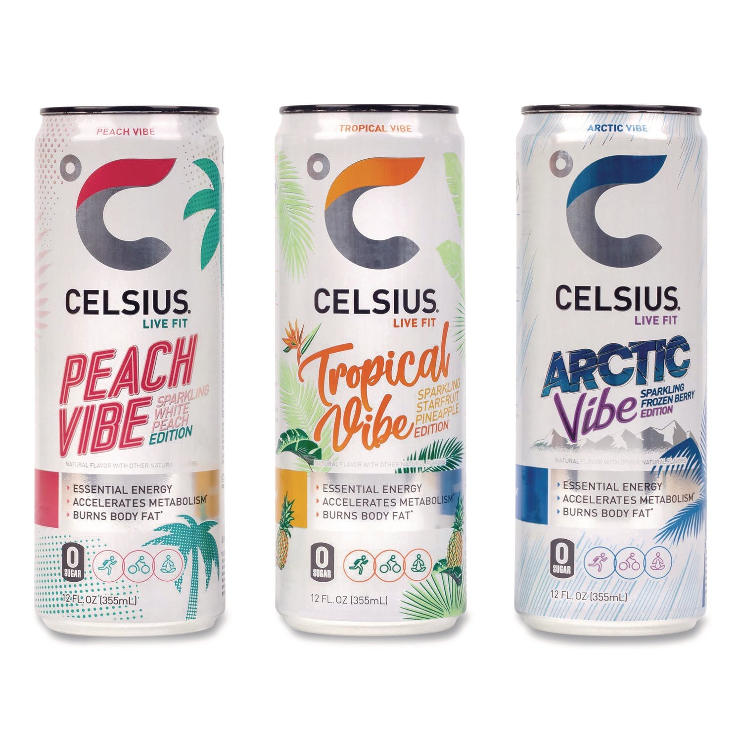 Kellogg's® Celcius Vibe and Pop Tarts Variety Combo Pack,(18) 12oz Cans,(24) Frosted Strawberry/(24) Frosted Brown Sugar Cinnamon/Bundle