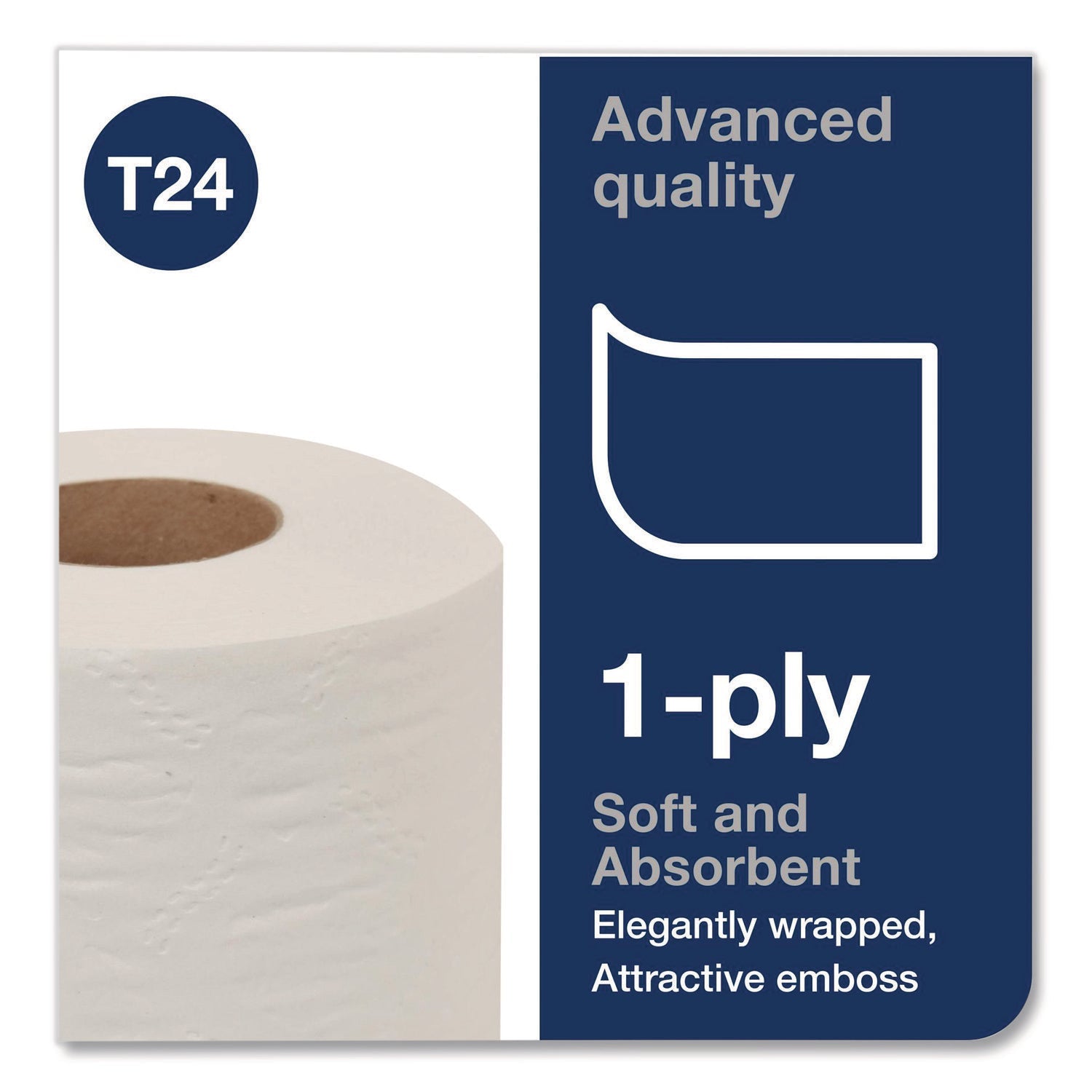 Tork® Advanced High Capacity Bath Tissue, Septic Safe, 1-Ply, White, 2,000 Sheets, 36 Rolls/Carton