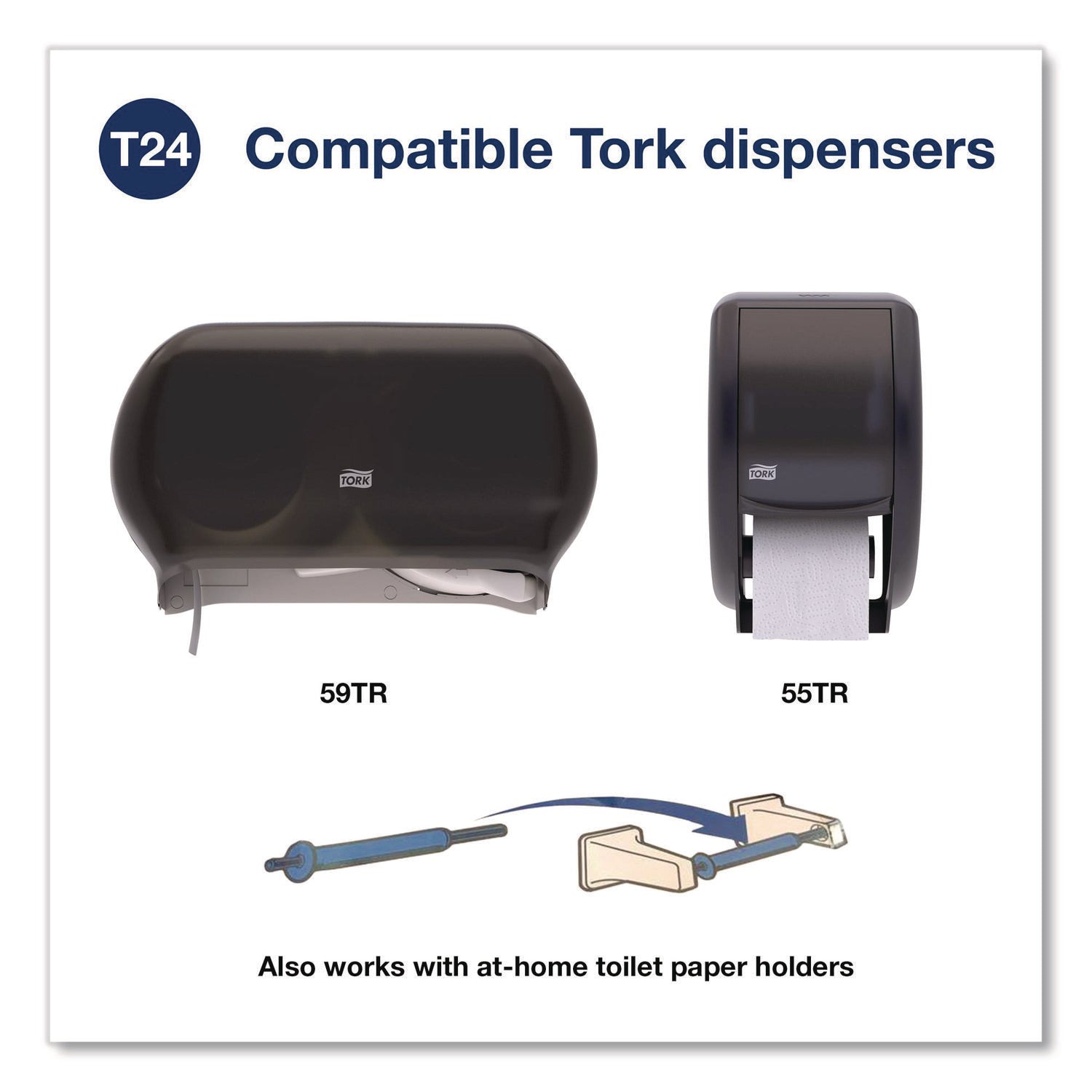 Tork® Advanced High Capacity Bath Tissue, Septic Safe, 1-Ply, White, 2,000 Sheets, 36 Rolls/Carton