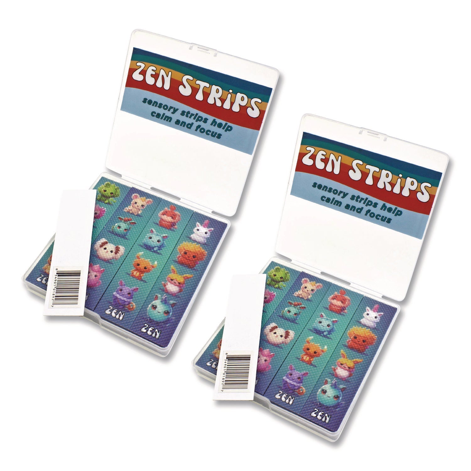 TPG Creations™ Zen Strips, Bumpy Cuties, Turquoise/Assorted, 80/Carton - Bloom Skins