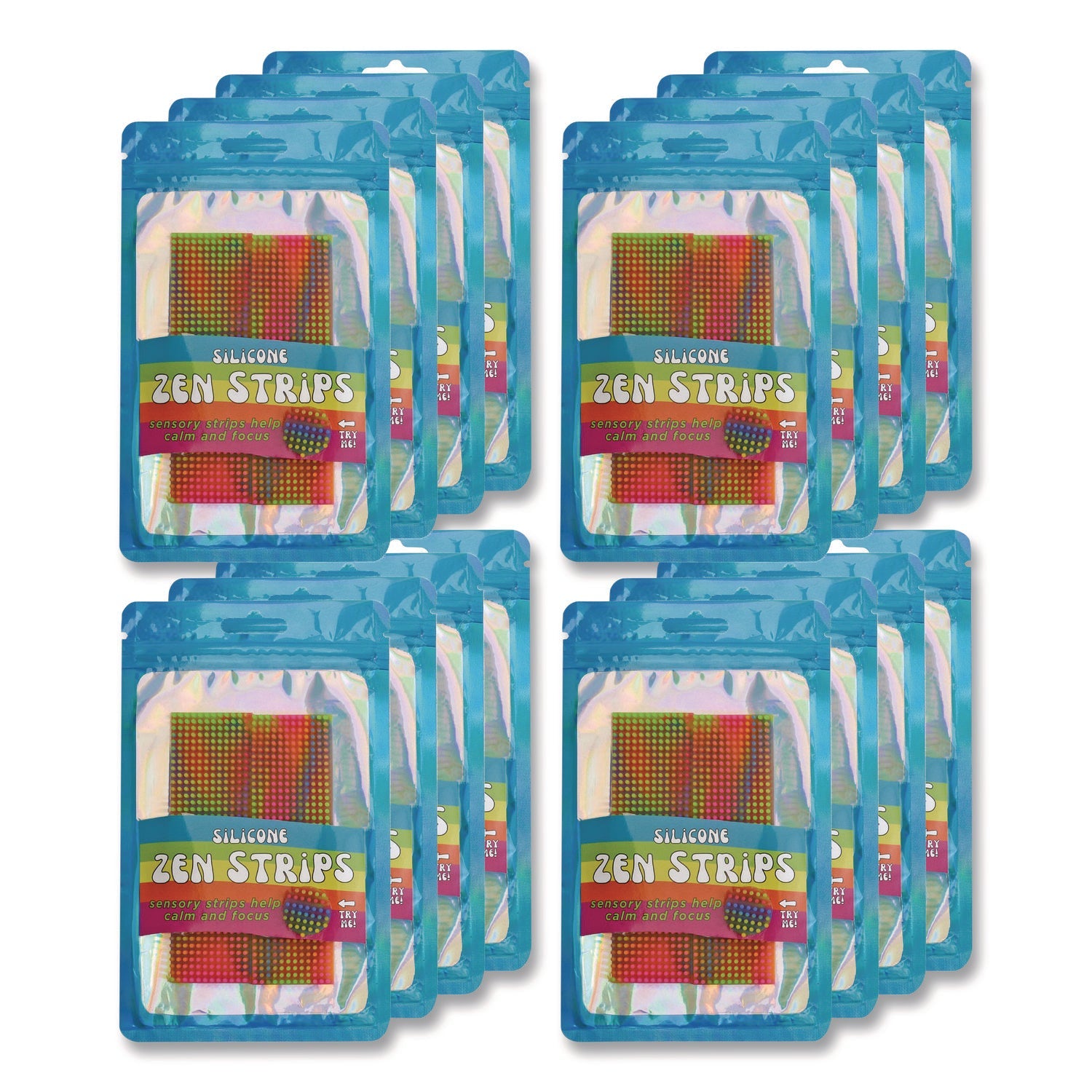 TPG Creations™ Silicone Zen Strips, Multicolor, 2/Pack, 24 Packs/Carton - Bloom Skins