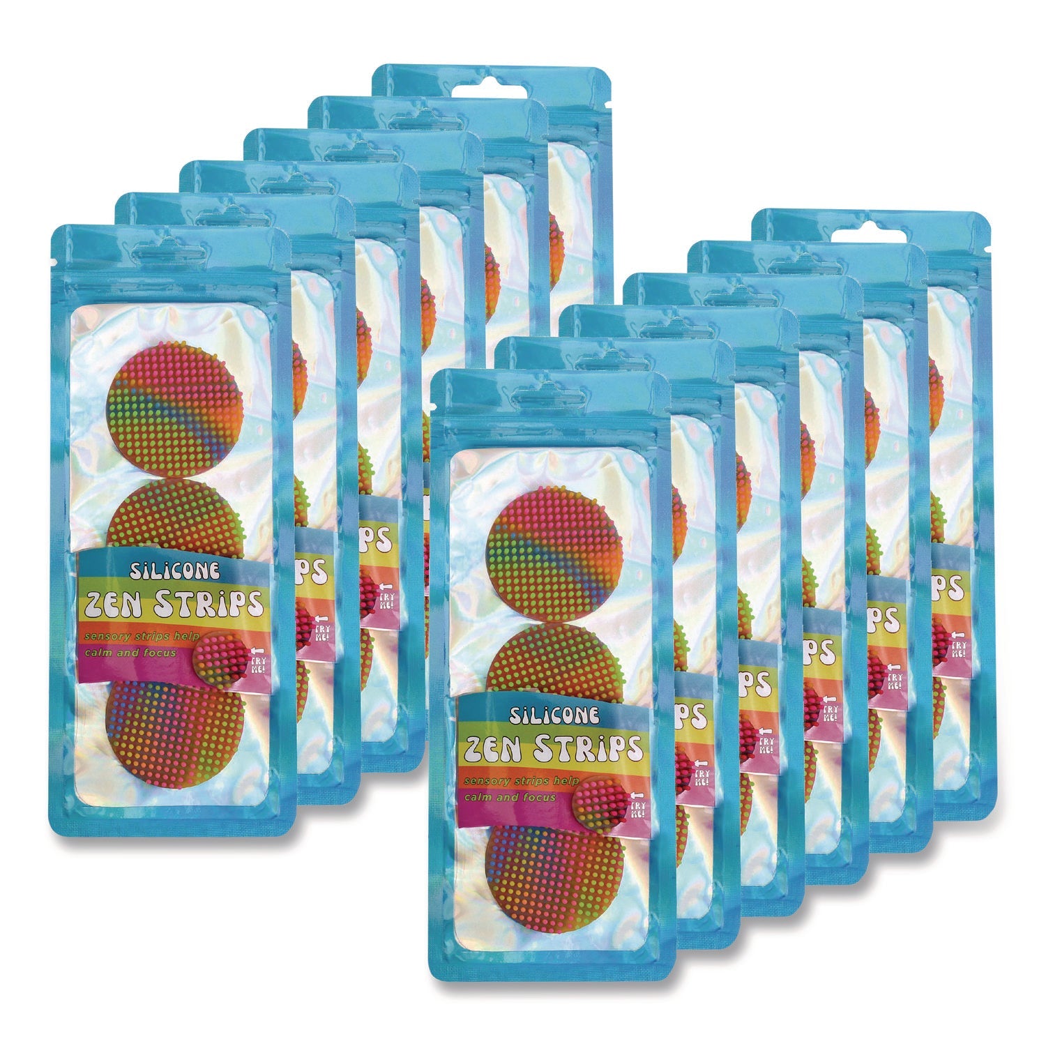 TPG Creations™ Silicone Zen Dots, Multicolor, 3/Pack, 24 Packs/Carton - Bloom Skins