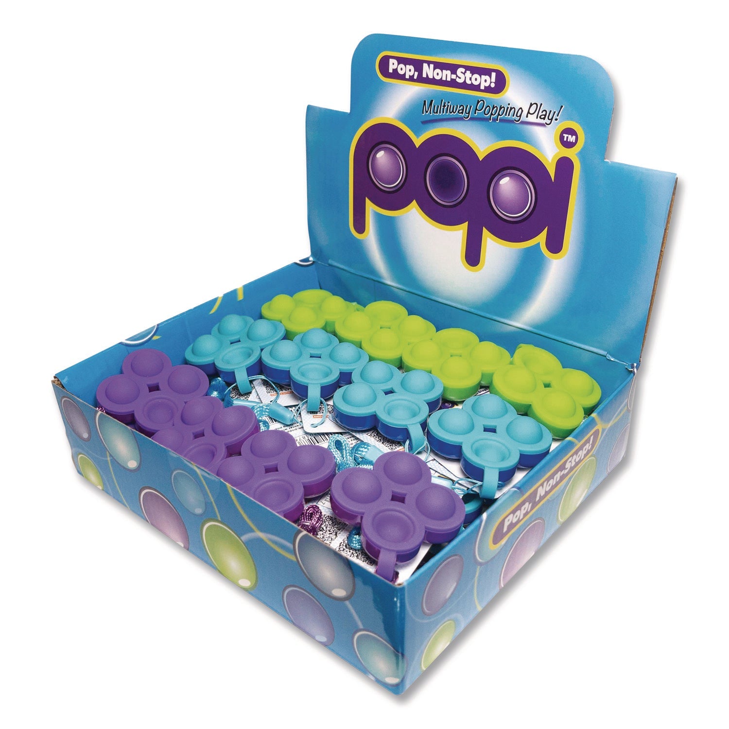 TPG Creations™ Popi Fidget Toy, Small, Assorted Colors, 24/Carton - Bloom Skins