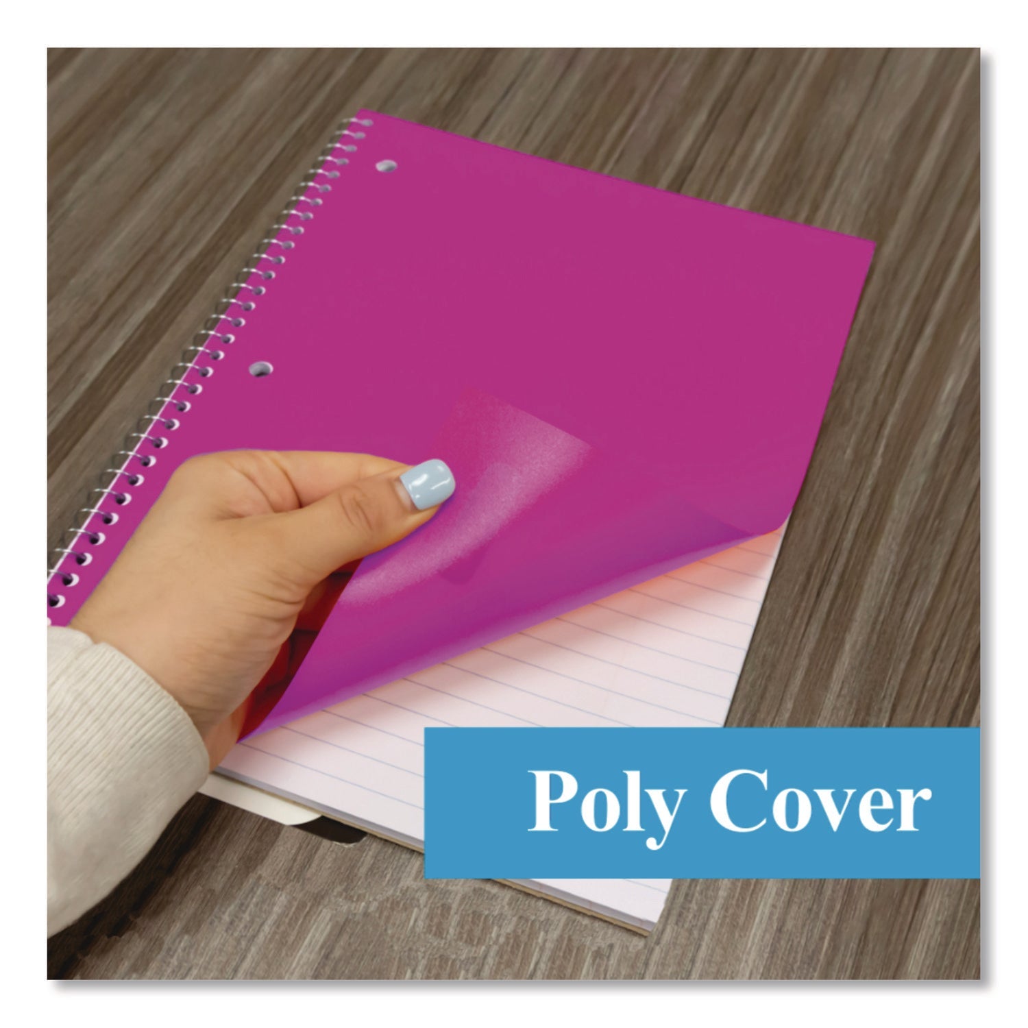 BAZIC® Products Spiral Notebooks, 1-Subject, Wide/Legal Rule, Randomly Assorted Cover Color, (70) 10.5 x 8 Sheets - Bloom Skins