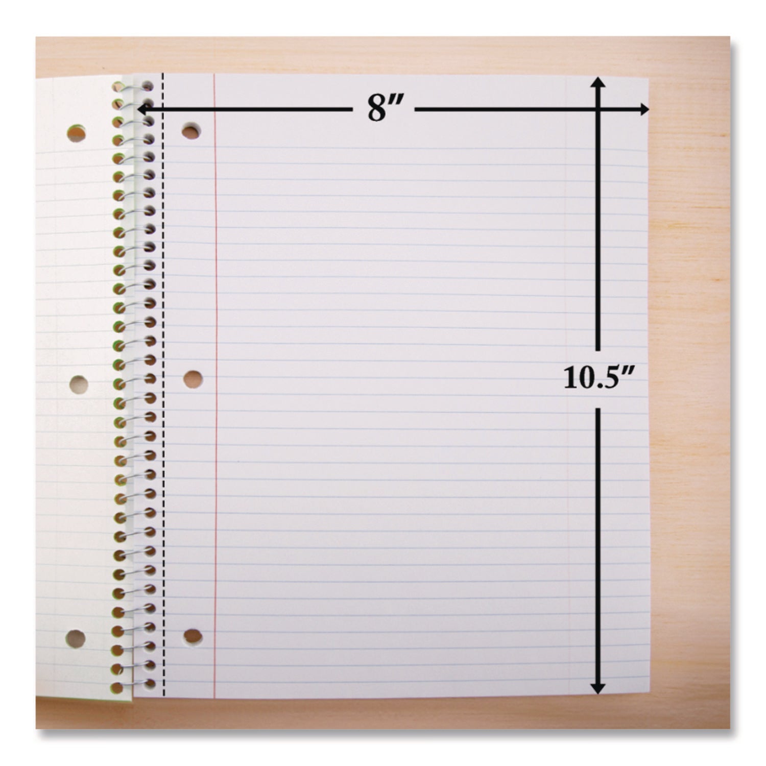 BAZIC® Products Spiral Notebooks, 1-Subject, Wide/Legal Rule, Randomly Assorted Cover Color, (70) 10.5 x 8 Sheets - Bloom Skins