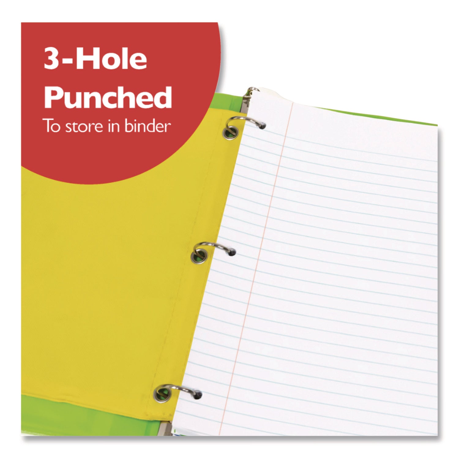 BAZIC® Products Filler Paper, Side: 3-Hole Punched, Wide/Legal Rule, 150/Pack - Bloom Skins