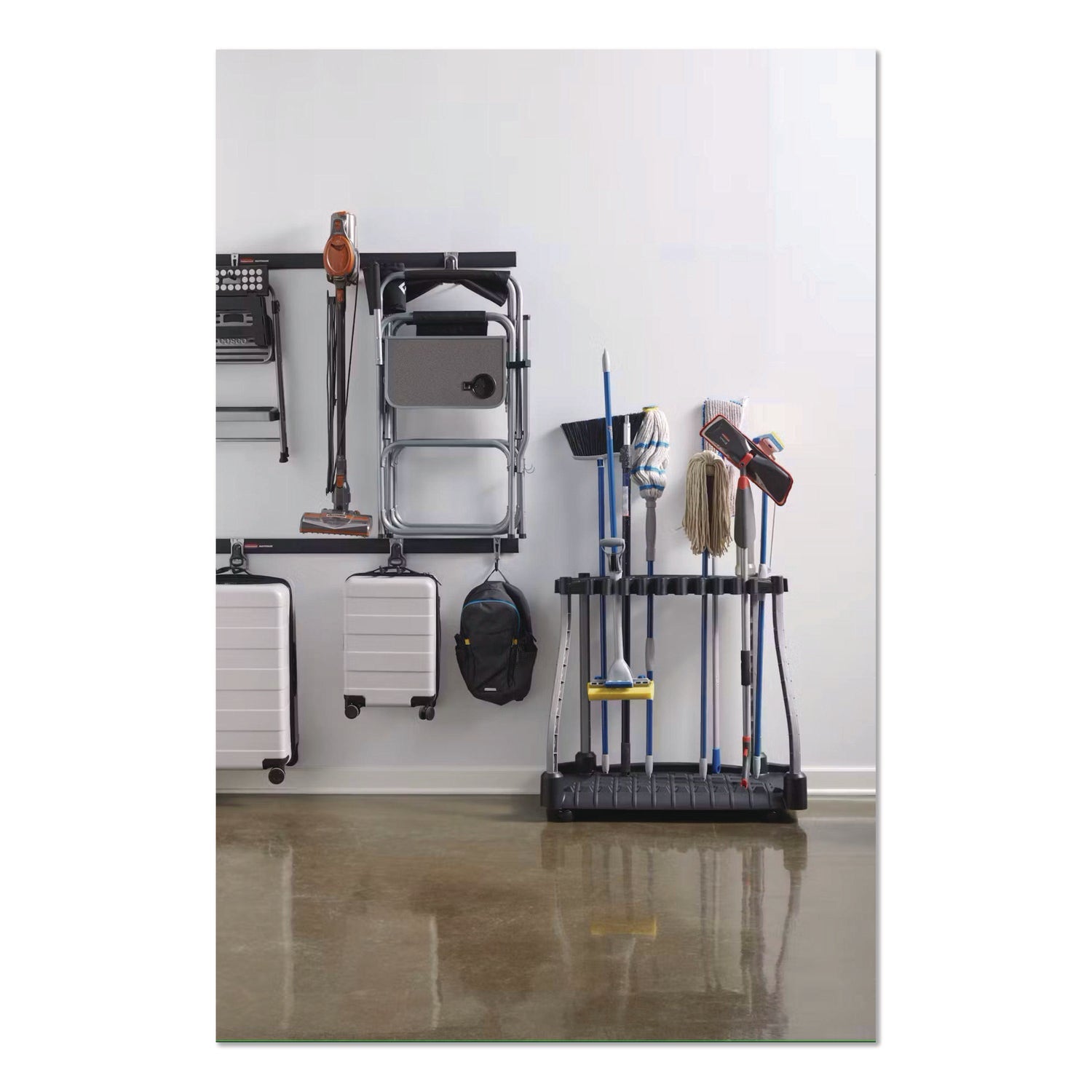 Rubbermaid® FastTrack Garage Tool Tower Rack, Plastic, Holds Up to 40 Tools, 38" x 20.5" x 34.4", Black - Bloom Skins