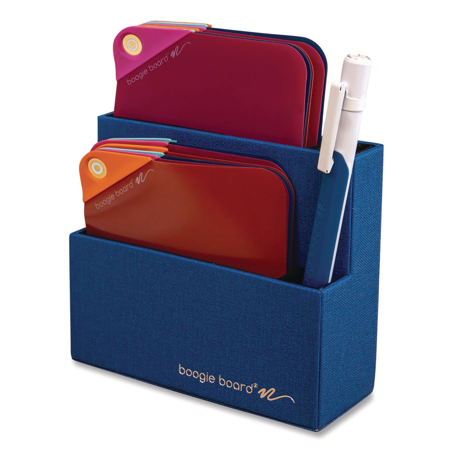 Boogie Board™ VersaNotes Desk Organizer, 3 Compartments, 4.7 x 0.4 x 2.05, Blue, Plastic - Bloom Skins