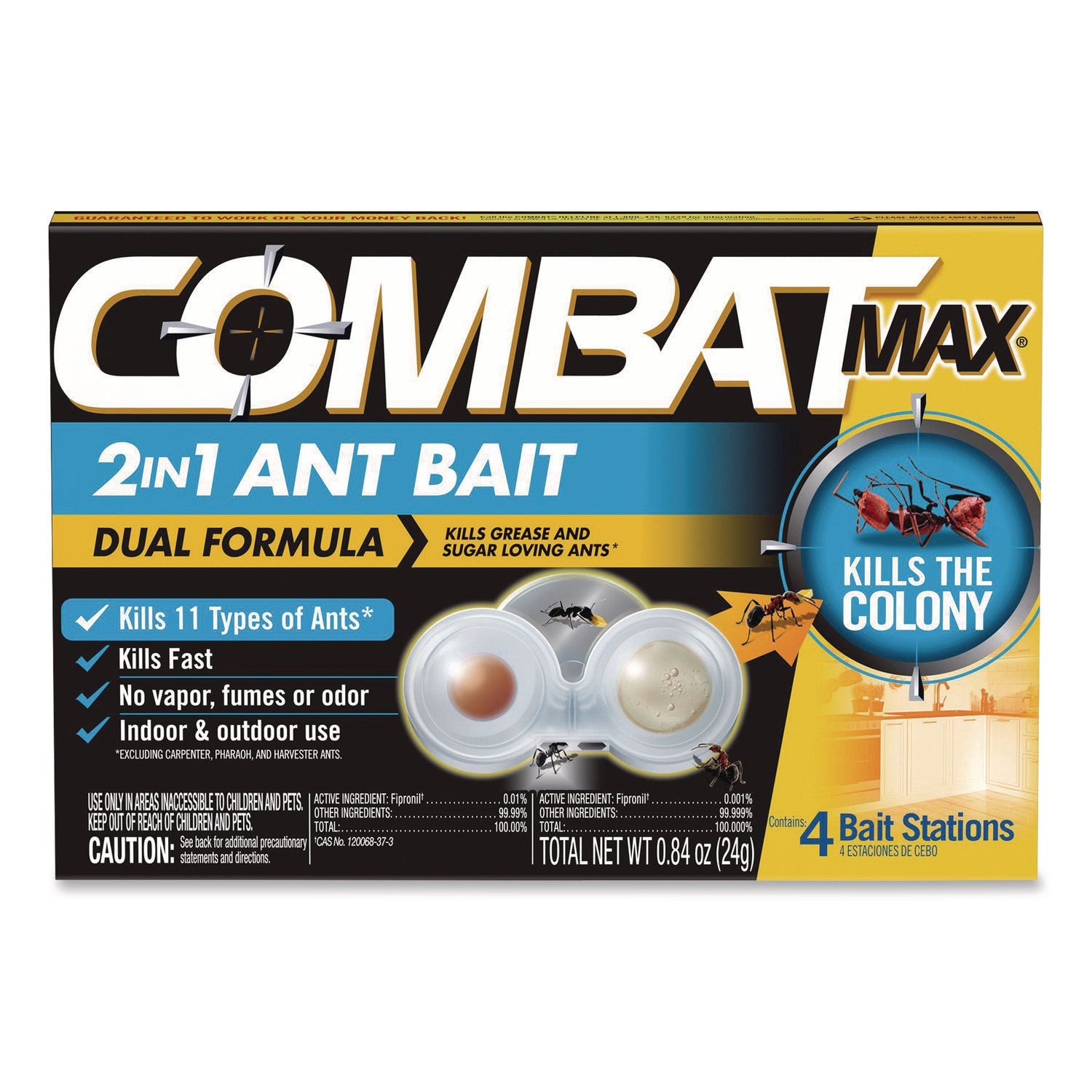 Combat Max 2-in-1 Ant Bait | 4 Bait Stations