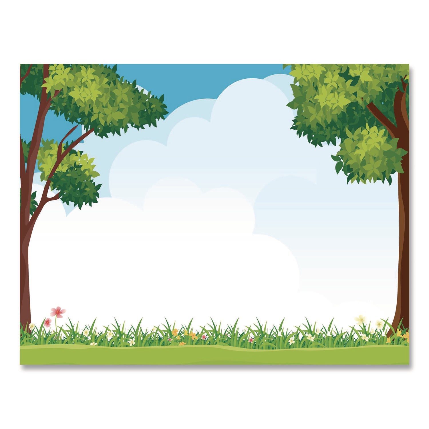Geographics® Tree Free Award Certificates, 8.5 x 11, Green/Brown/Blue, with Outside Scene Border, 15/Pack - Bloom Skins