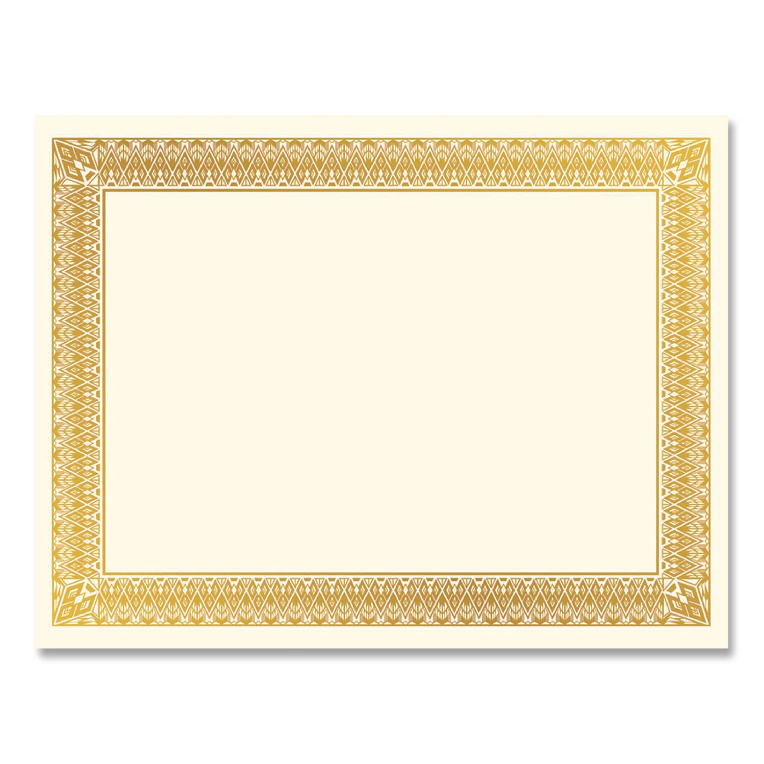 Geographics® Award Certificates, 8.5 x 11, Ivory with Elegant Gold Border, 15/Pack - Bloom Skins