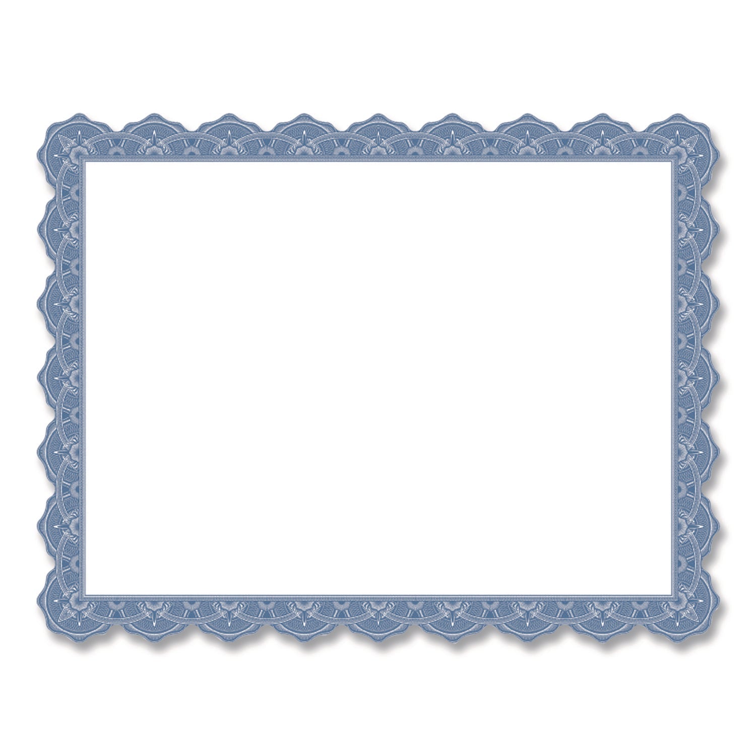 Geographics® Award Certificates, 8.5 x 11, White with Braided Blue Border, 25/Pack - Bloom Skins