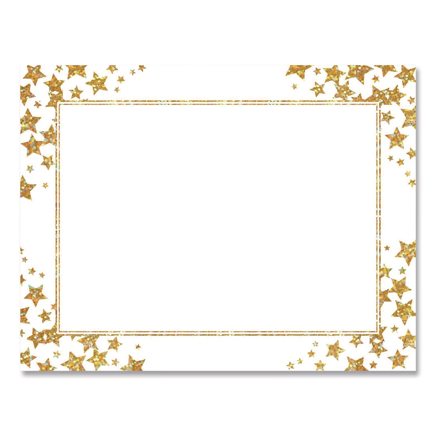 Geographics® Award Certificates, 8.5 x 11, White with Gold/White Star Border, 25/Pack - Bloom Skins