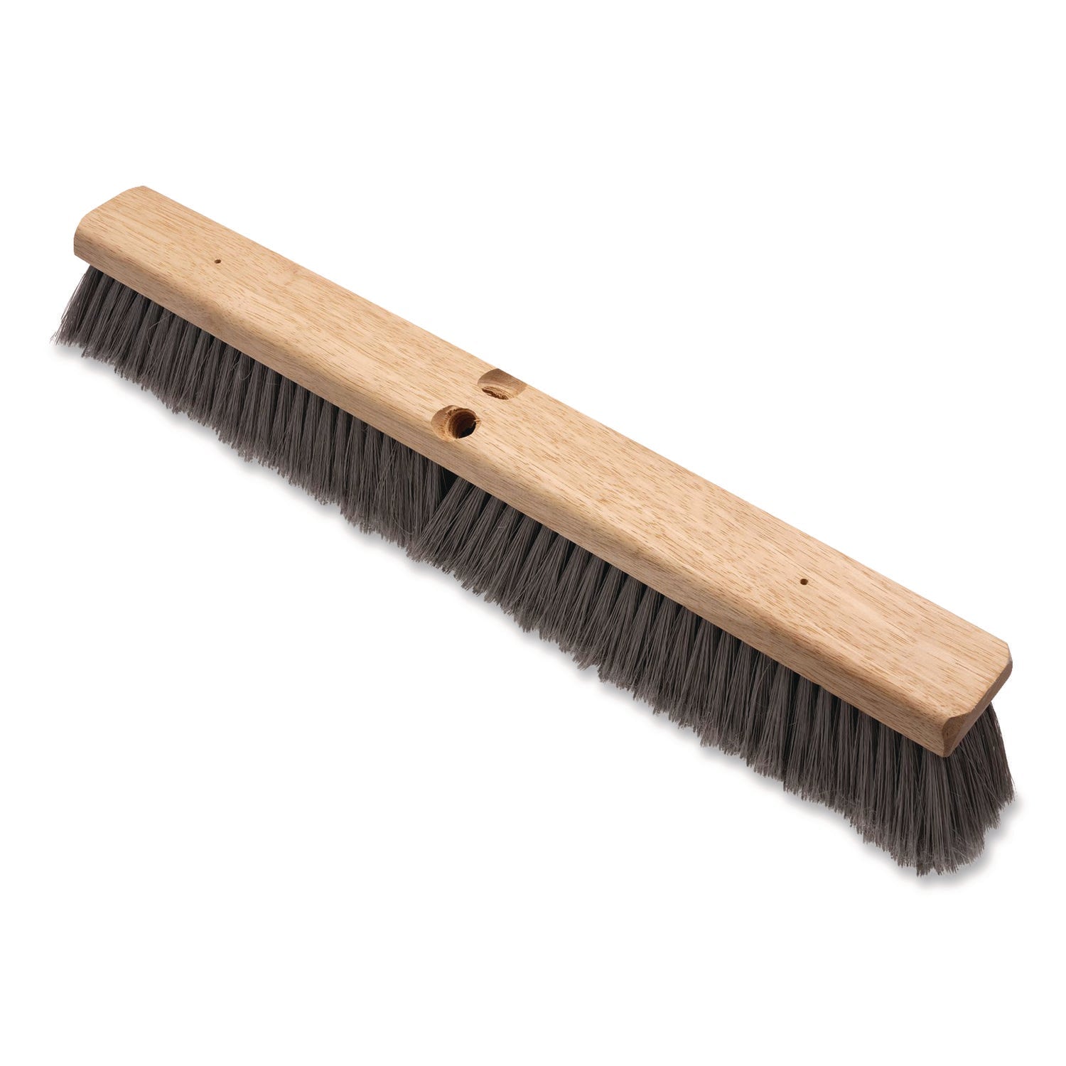 Carlisle Flagged Floor Sweep, 3" Gray Flagged Filament Bristles, 24" Brush, 12/Carton - Bloom Skins